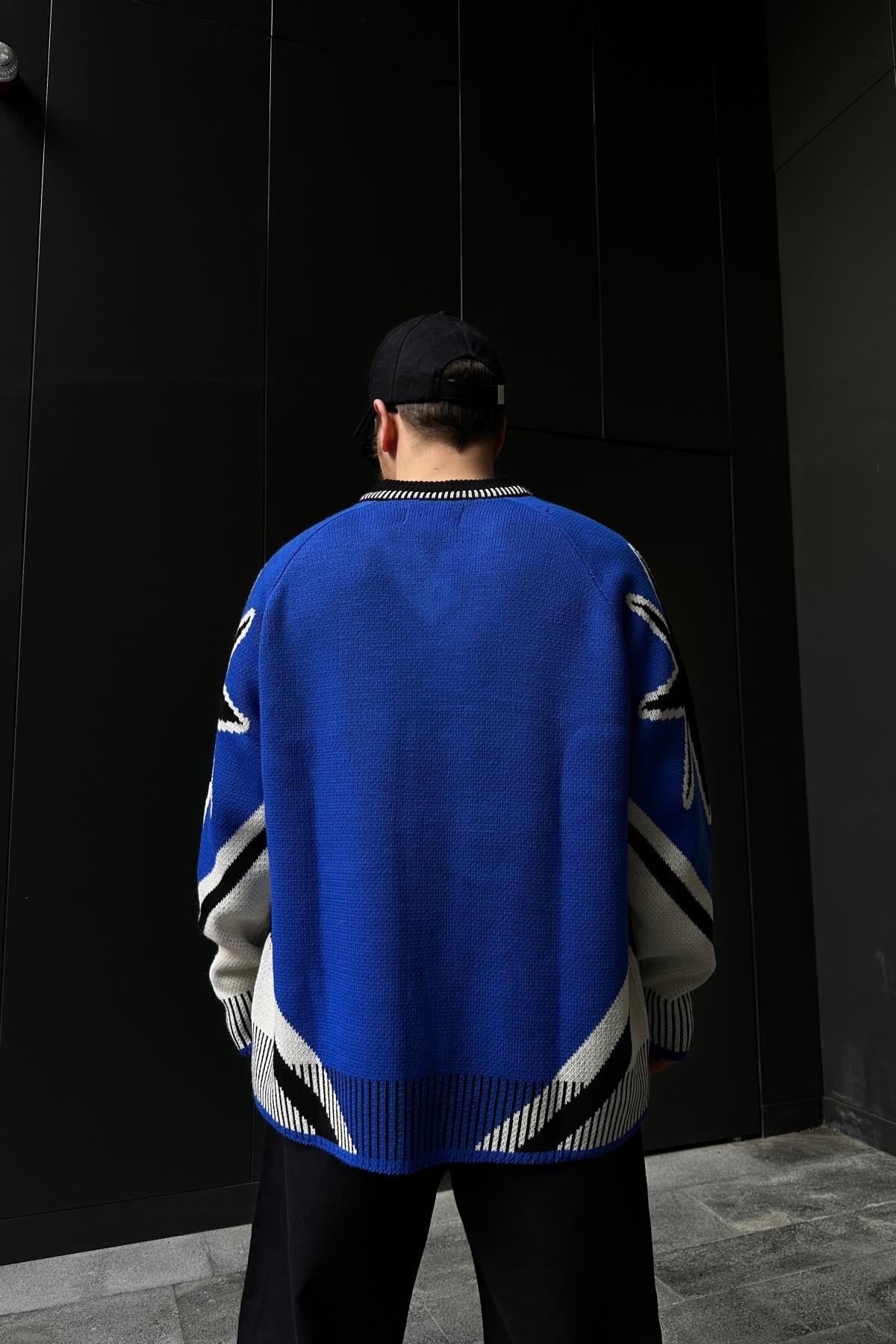 Fundayz Mavi Oversize Kazak SW1075