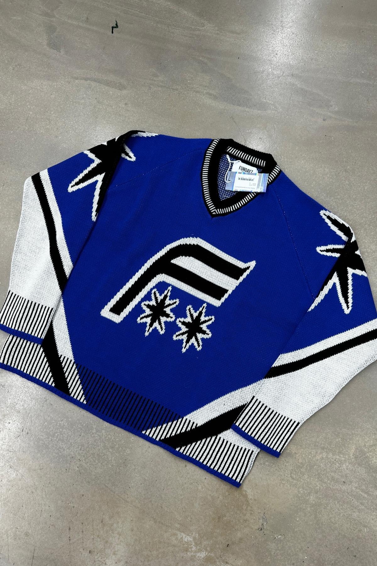 Fundayz Mavi Oversize Kazak SW1075