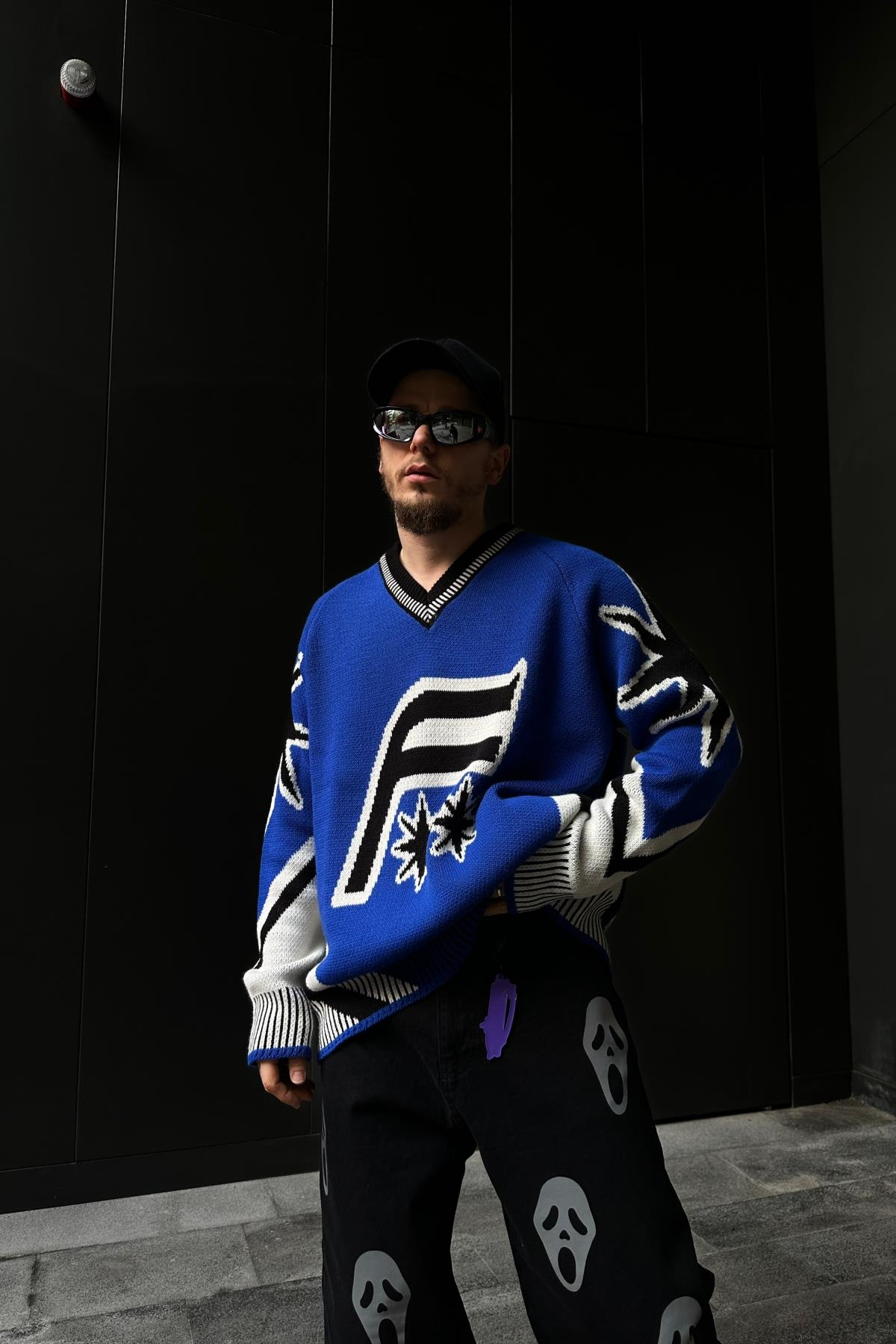 Fundayz Mavi Oversize Kazak SW1075
