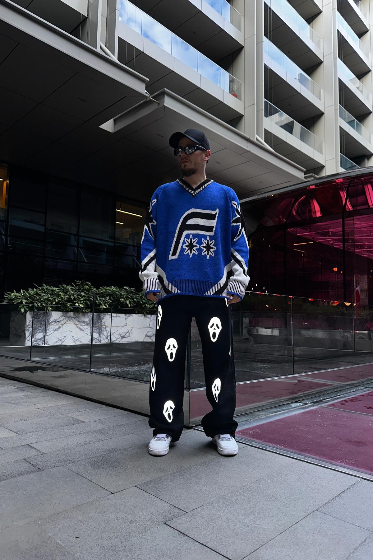 Fundayz Mavi Oversize Kazak SW1075