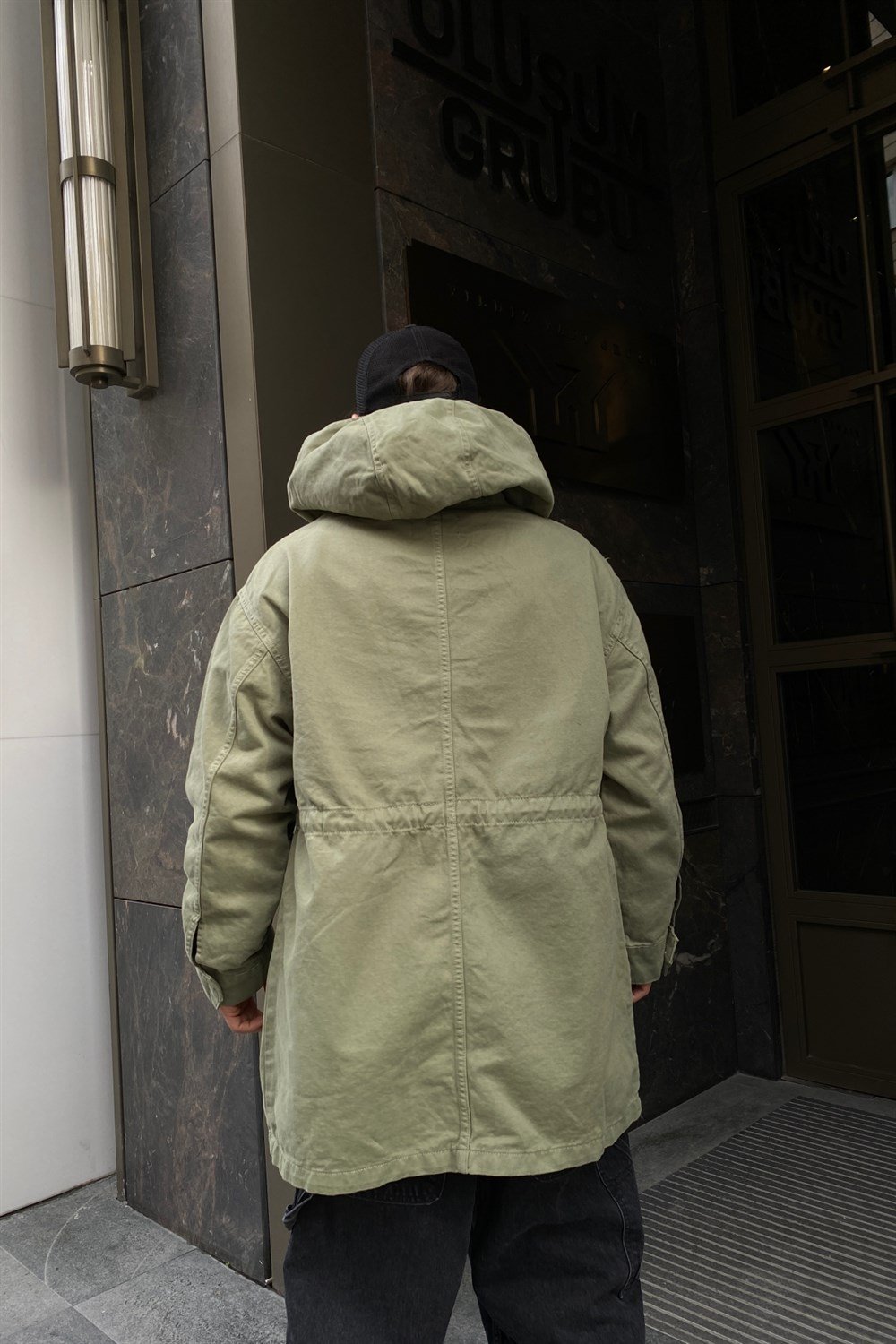 Gabardin Yeşil Parka C194