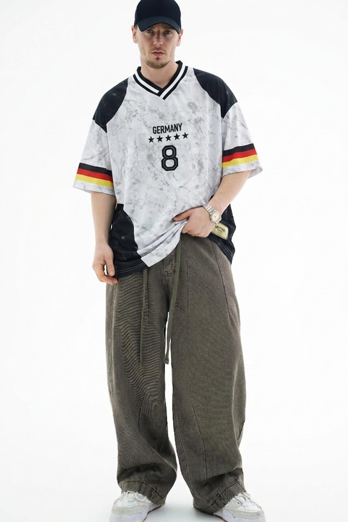Germany Baskılı Oversize Forma Tshirt JC01 26Y192