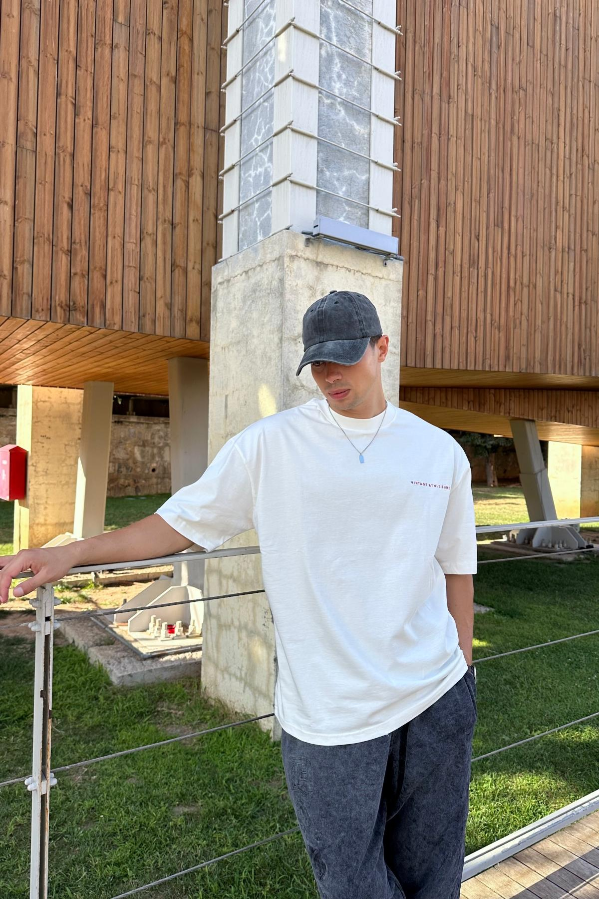 Goodrich Baskılı Krem Oversize Tshirt T1187