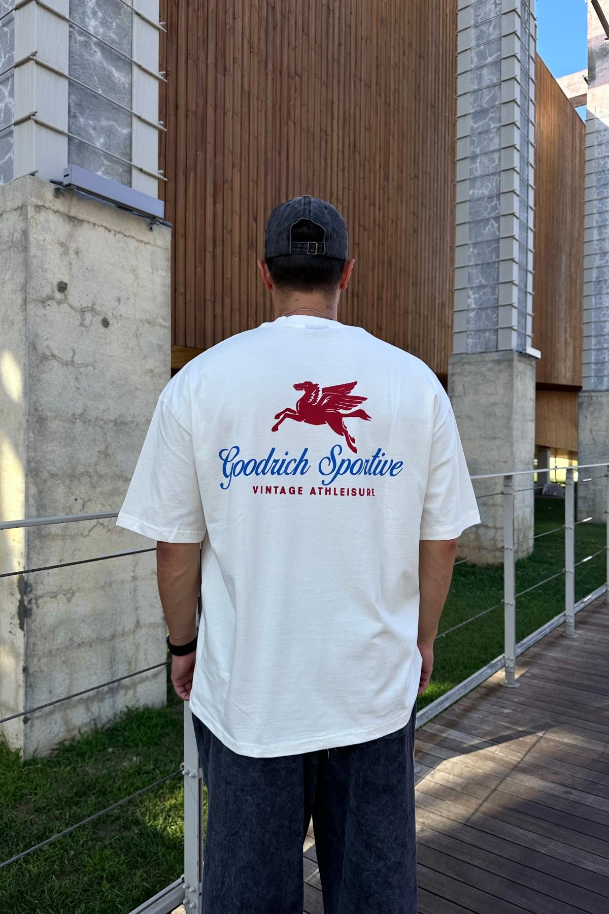 Goodrich Baskılı Krem Oversize Tshirt T1187