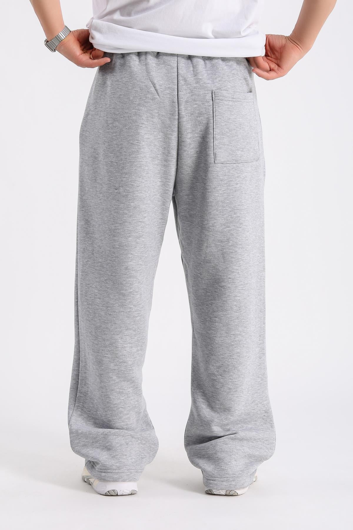Gri Melanj Paça Stoperli Basic Eşofman ESF549
