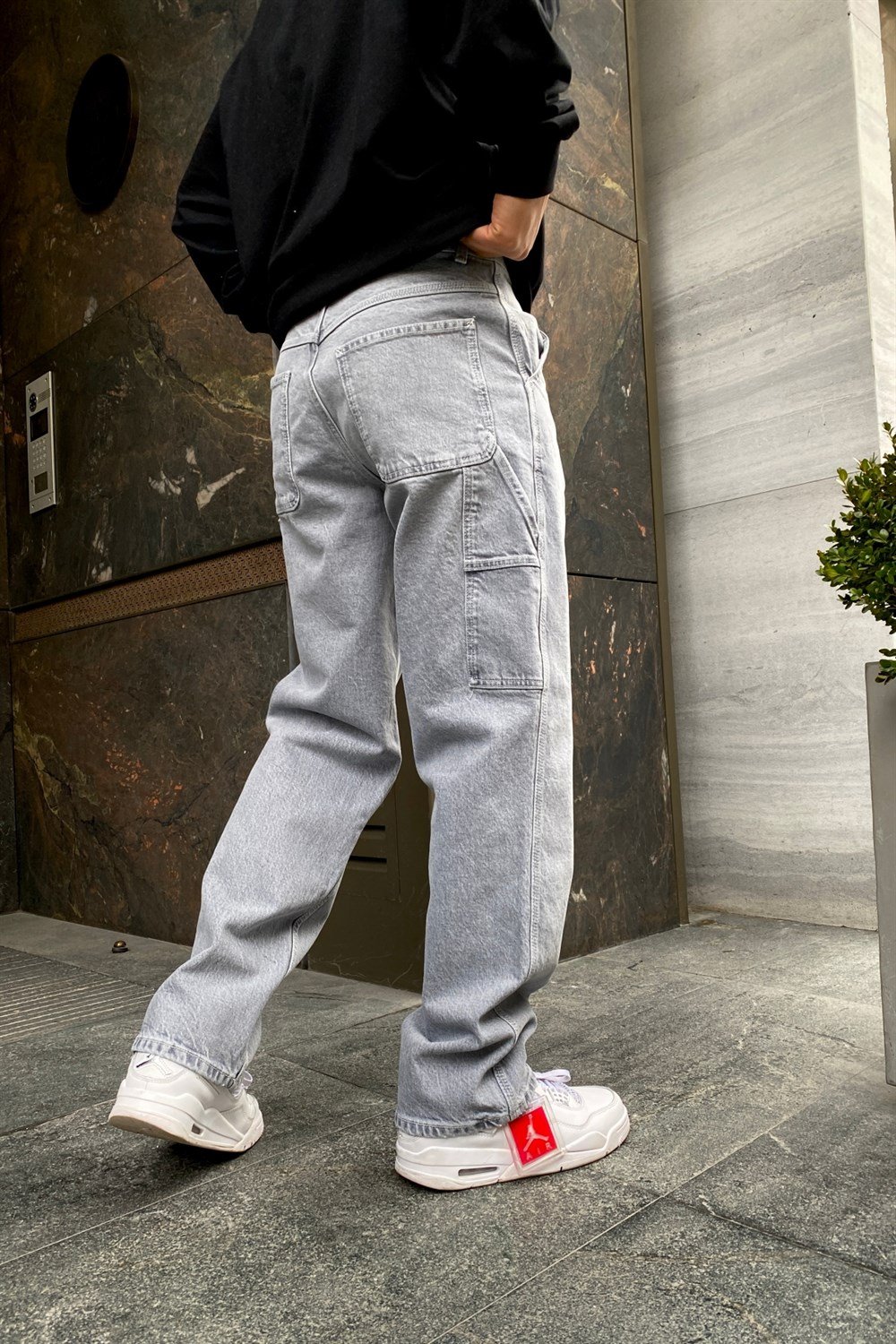 Gri Yıkamalı Jean P543