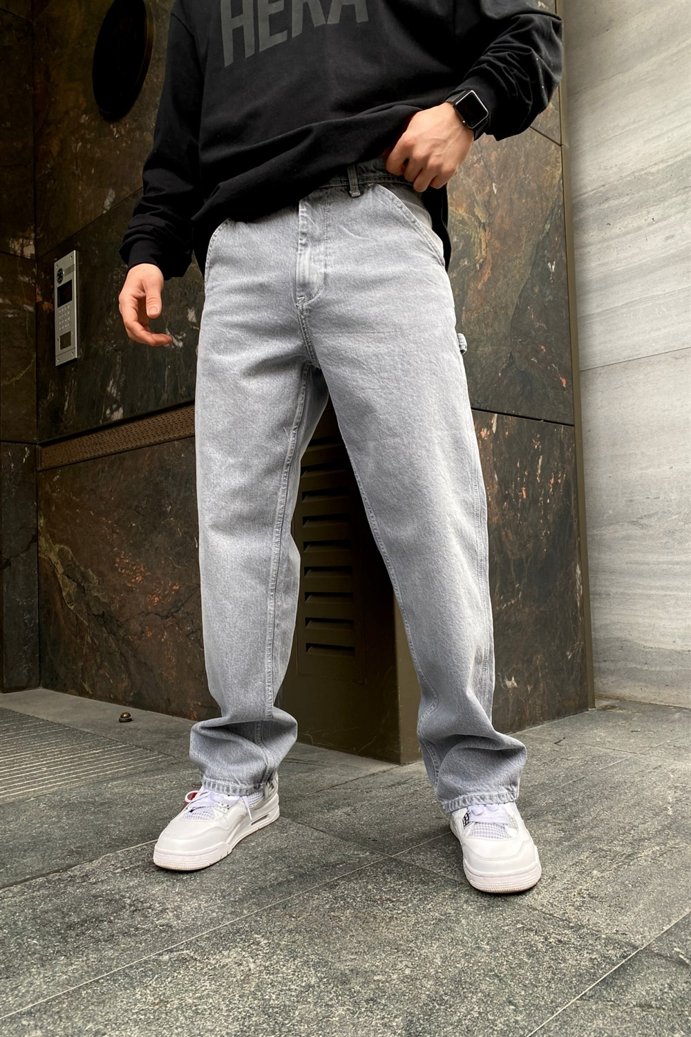 Gri Yıkamalı Jean P543