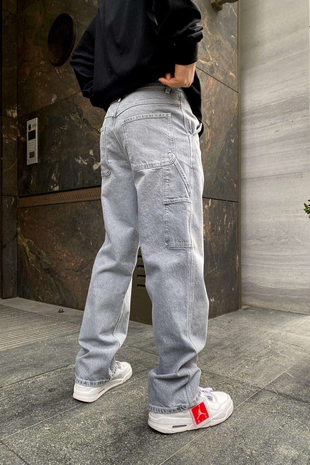 Gri Yıkamalı Jean P543