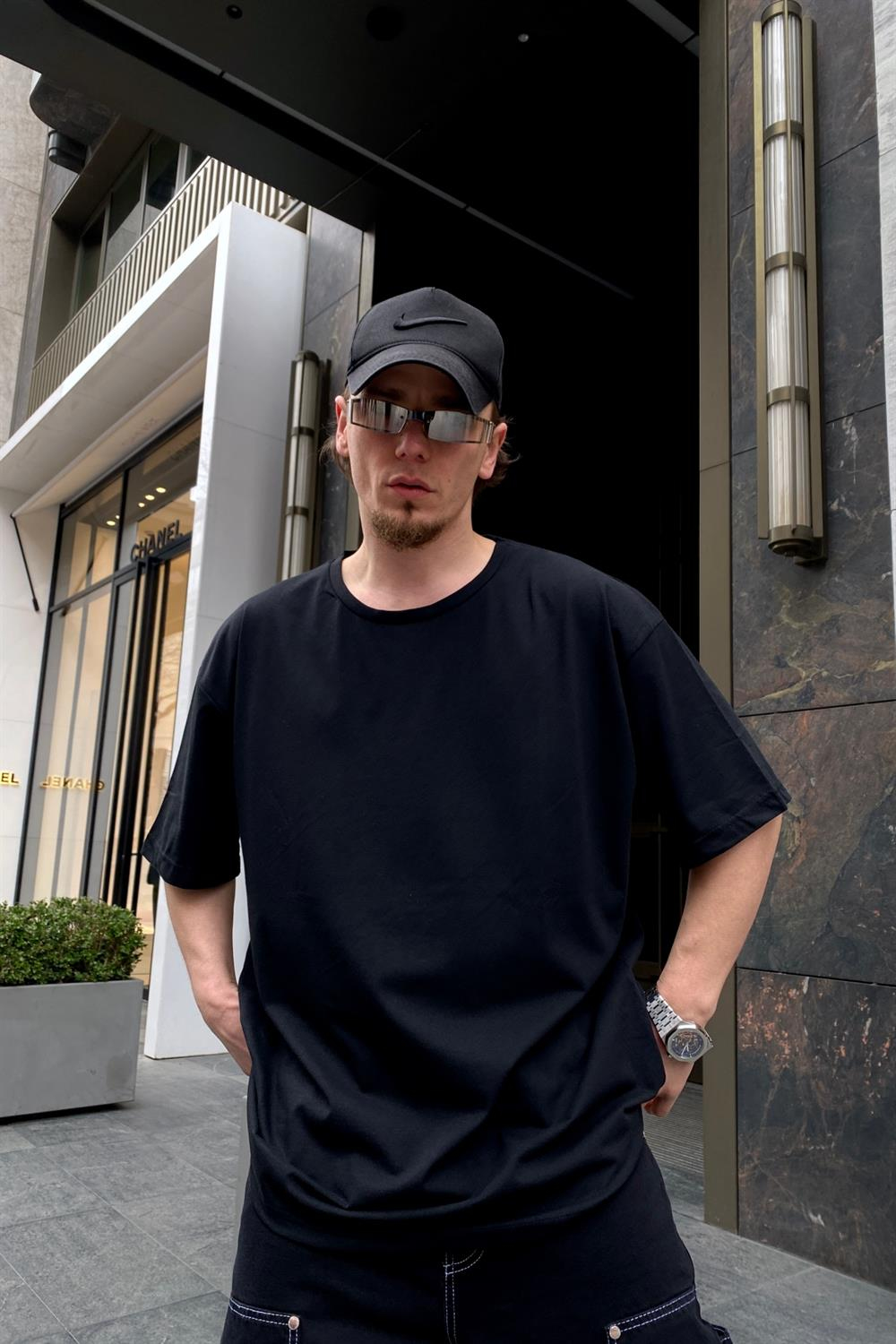 Gül Baskılı Oversize Tshirt T545