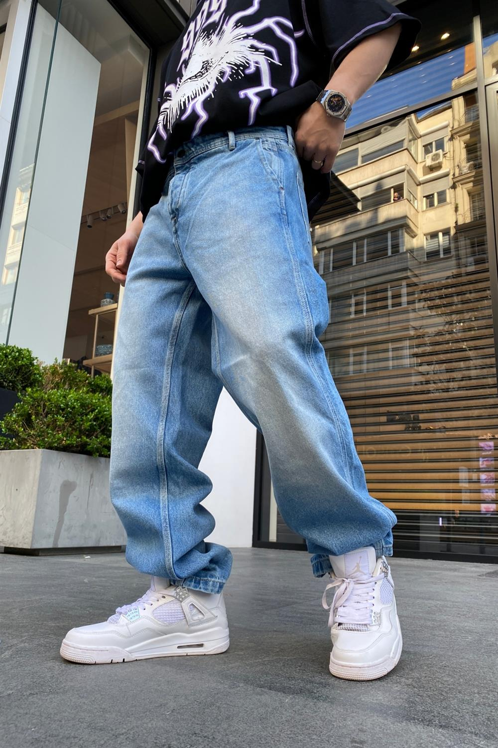 Half  Pocket Blue Jean Pantolon P634