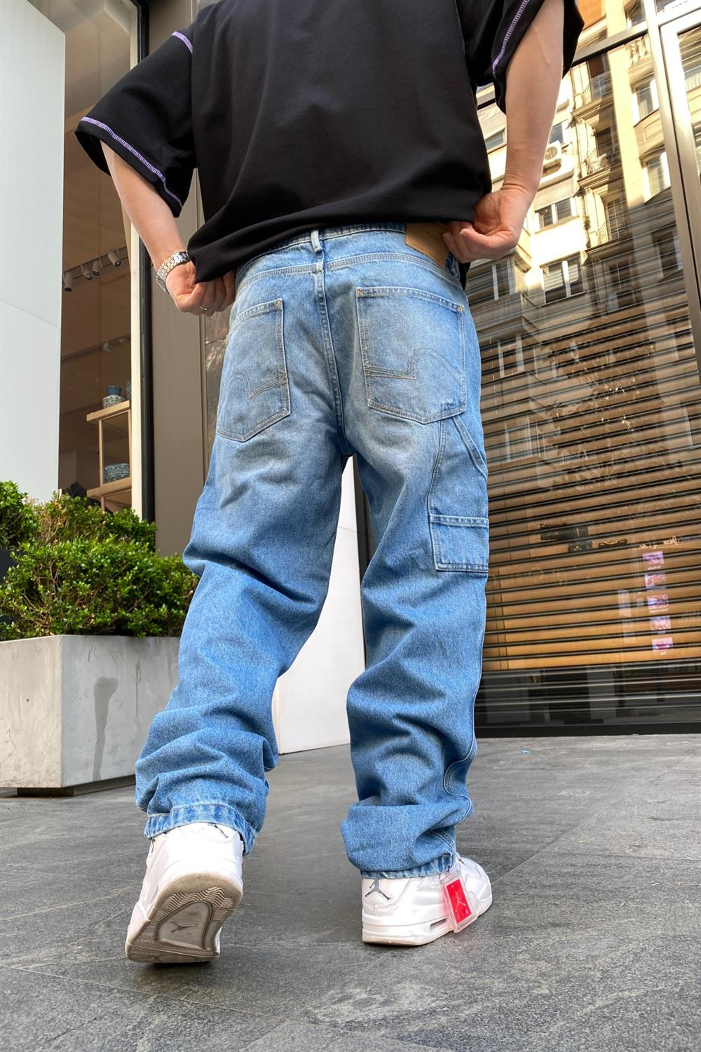 Half  Pocket Blue Jean Pantolon P634