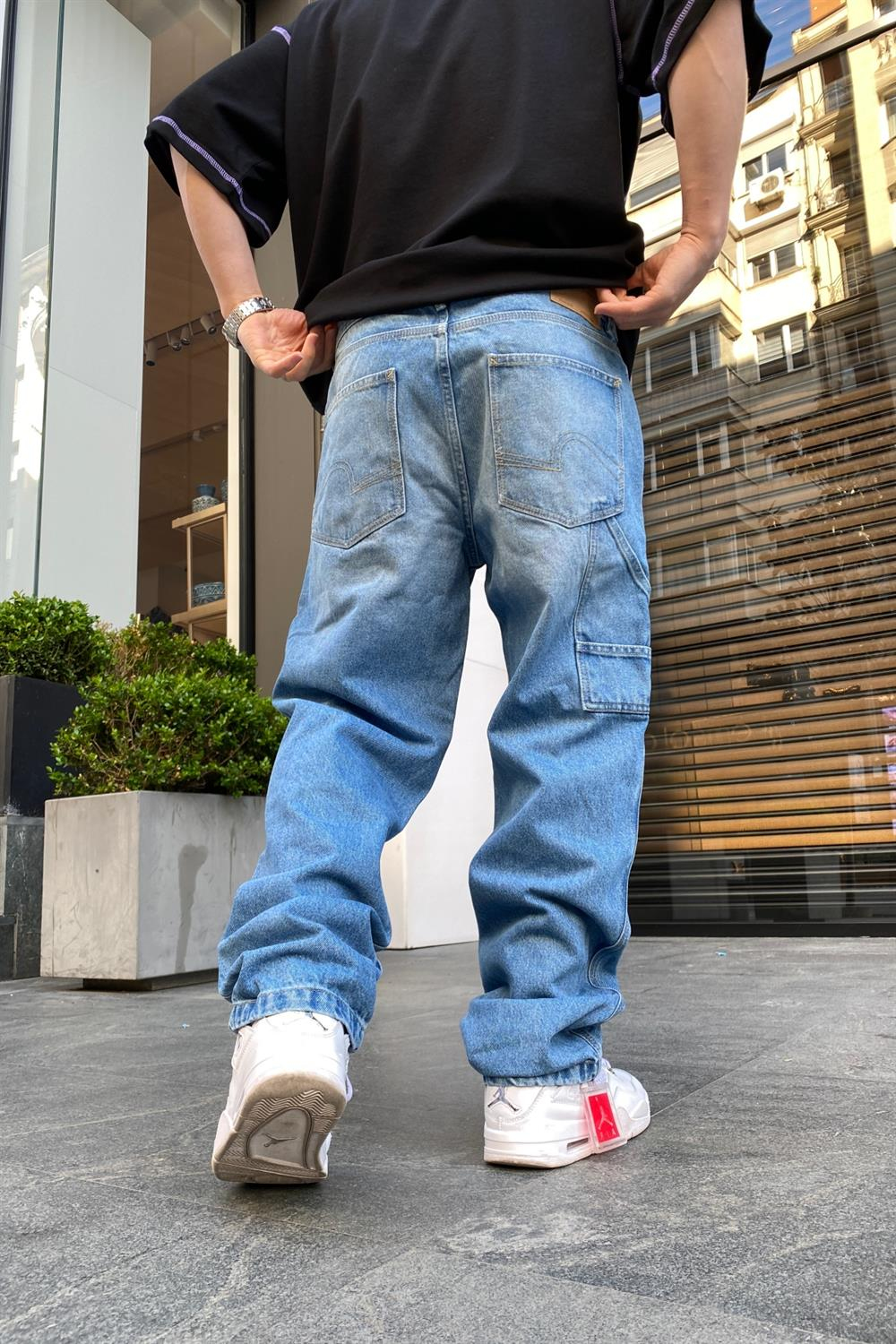 Half  Pocket Blue Jean Pantolon P634