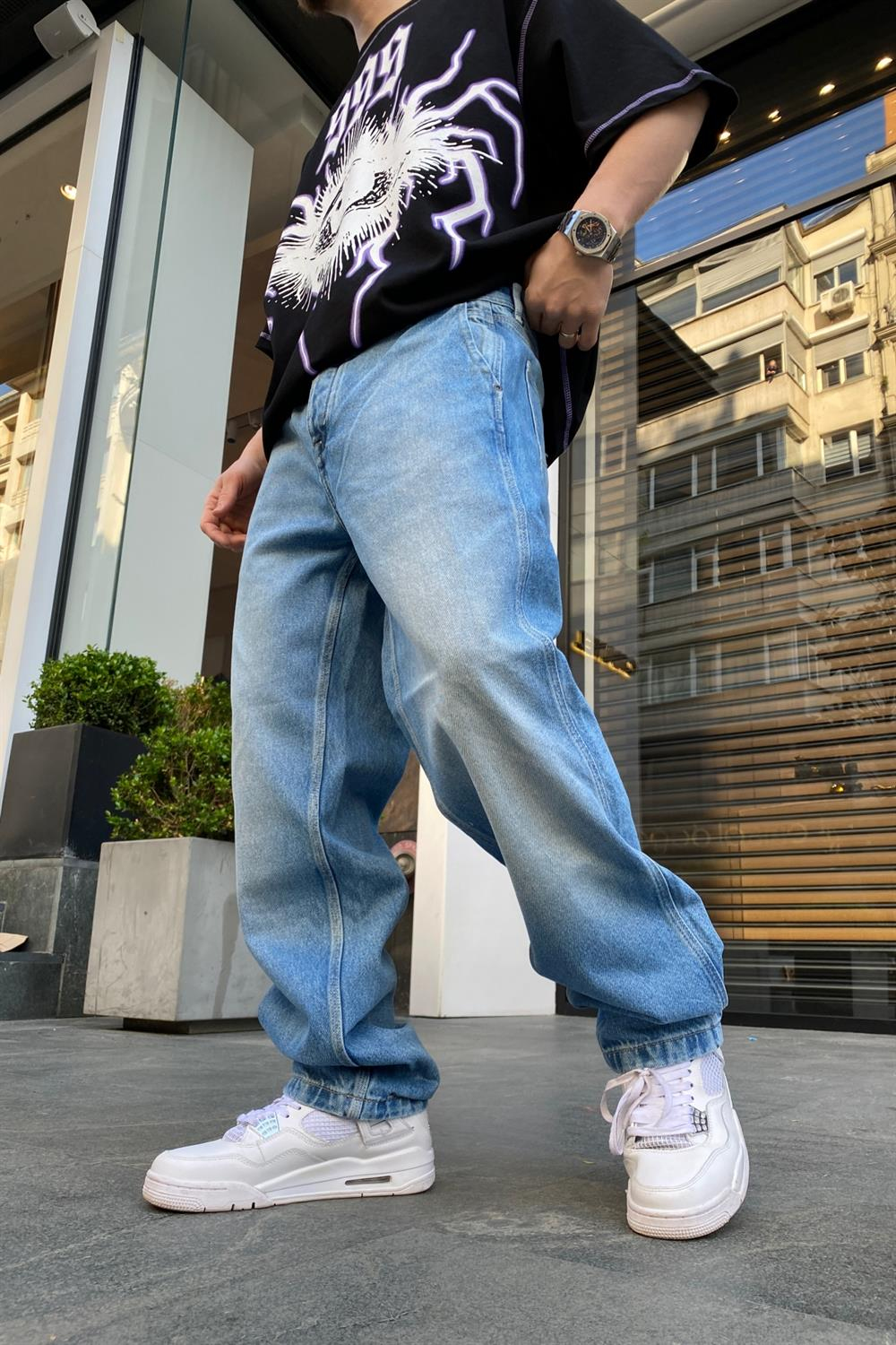 Half  Pocket Blue Jean Pantolon P634