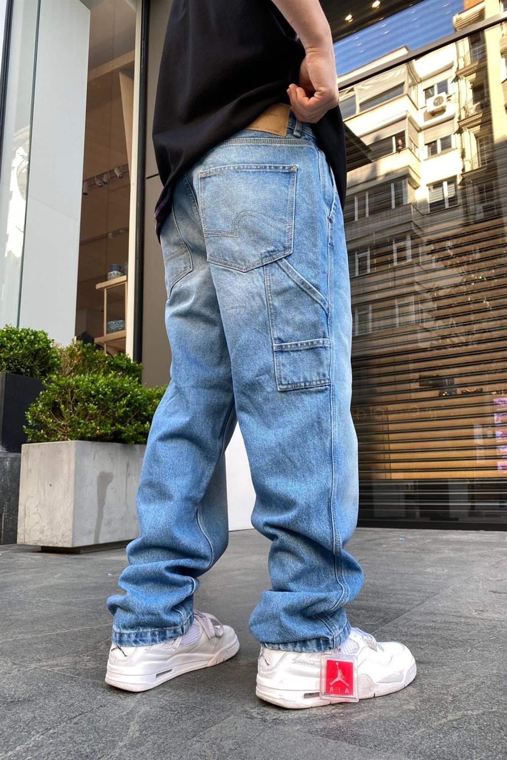 Half  Pocket Blue Jean Pantolon P634