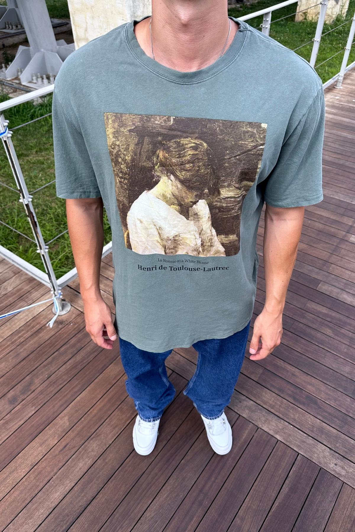 Henri Baskılı Oversize Tshirt T1163