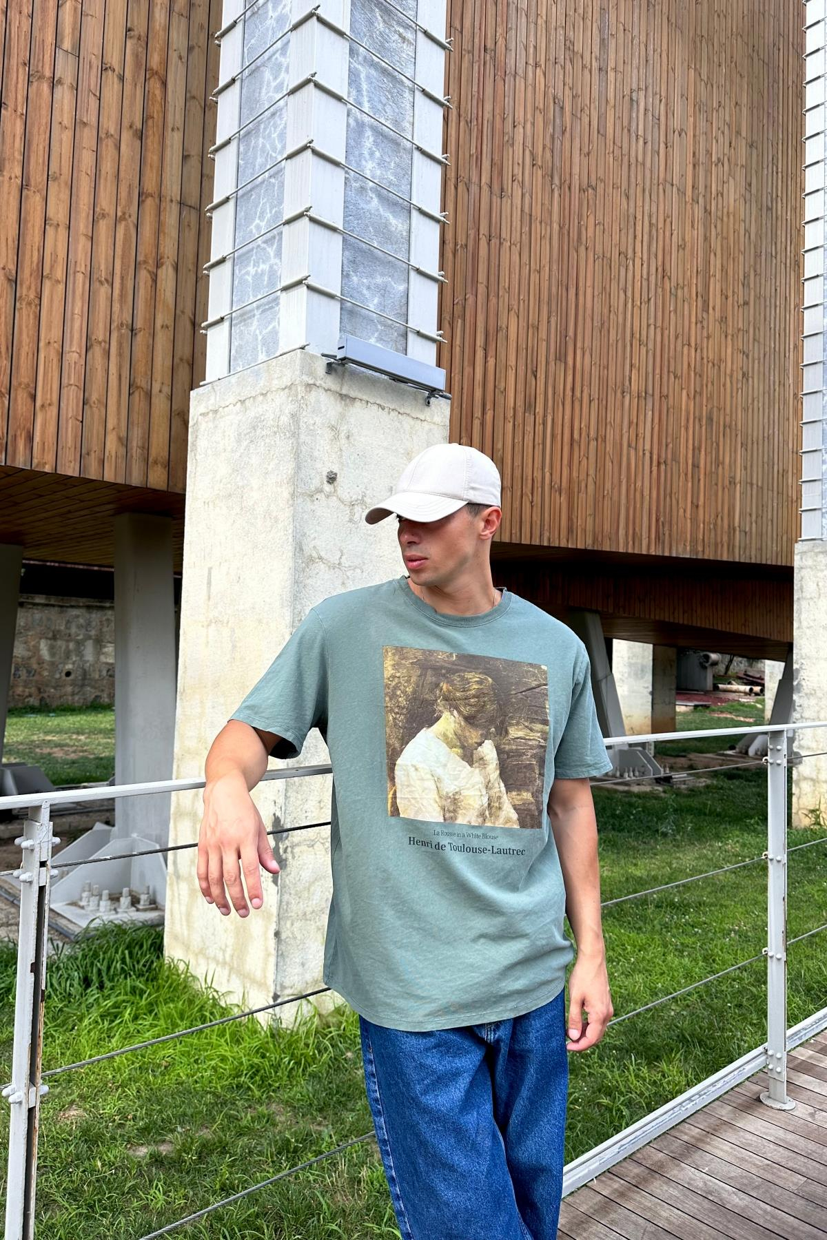 Henri Baskılı Oversize Tshirt T1163