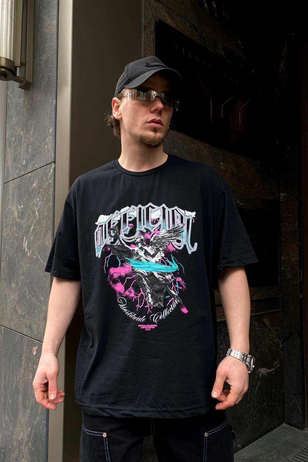 Heykel Baskılı Oversize Tshirt T546