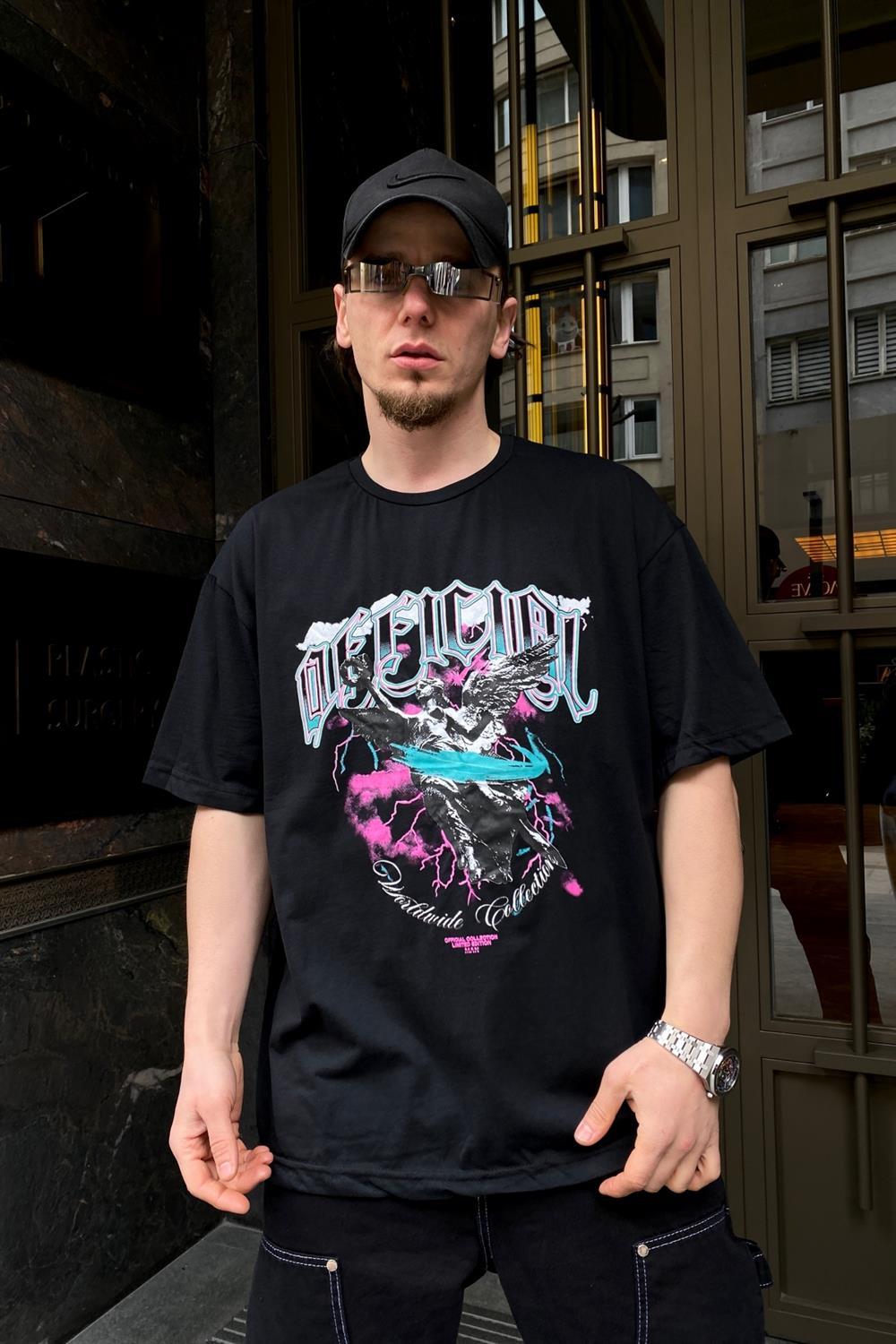 Heykel Baskılı Oversize Tshirt T546