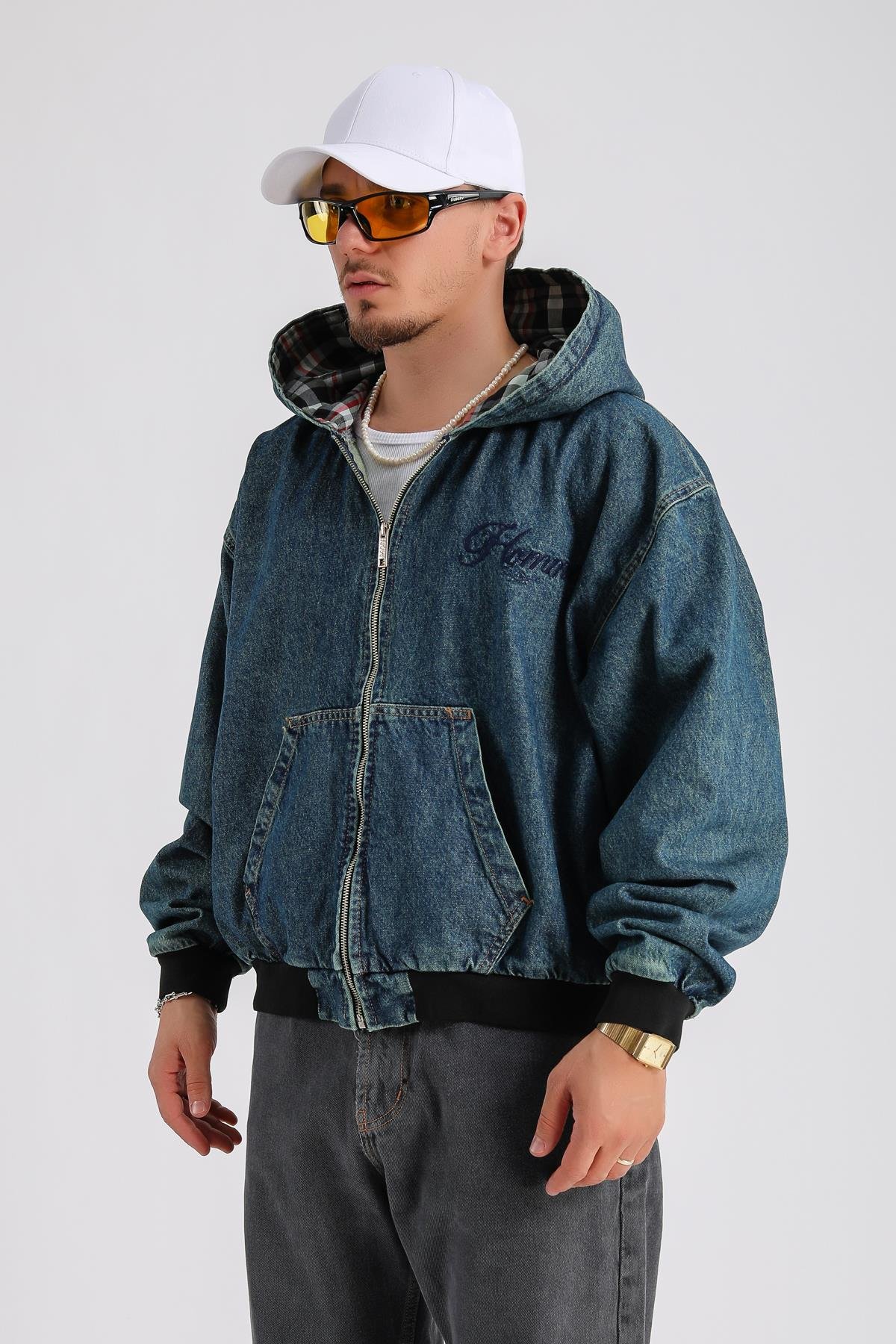 Homme Baxi Kalıp Oversize Jean Ceket C228