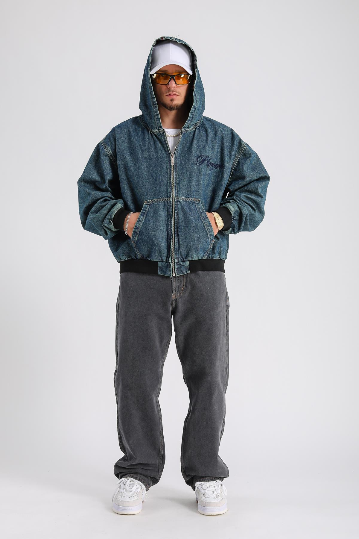 Homme Baxi Kalıp Oversize Jean Ceket C228