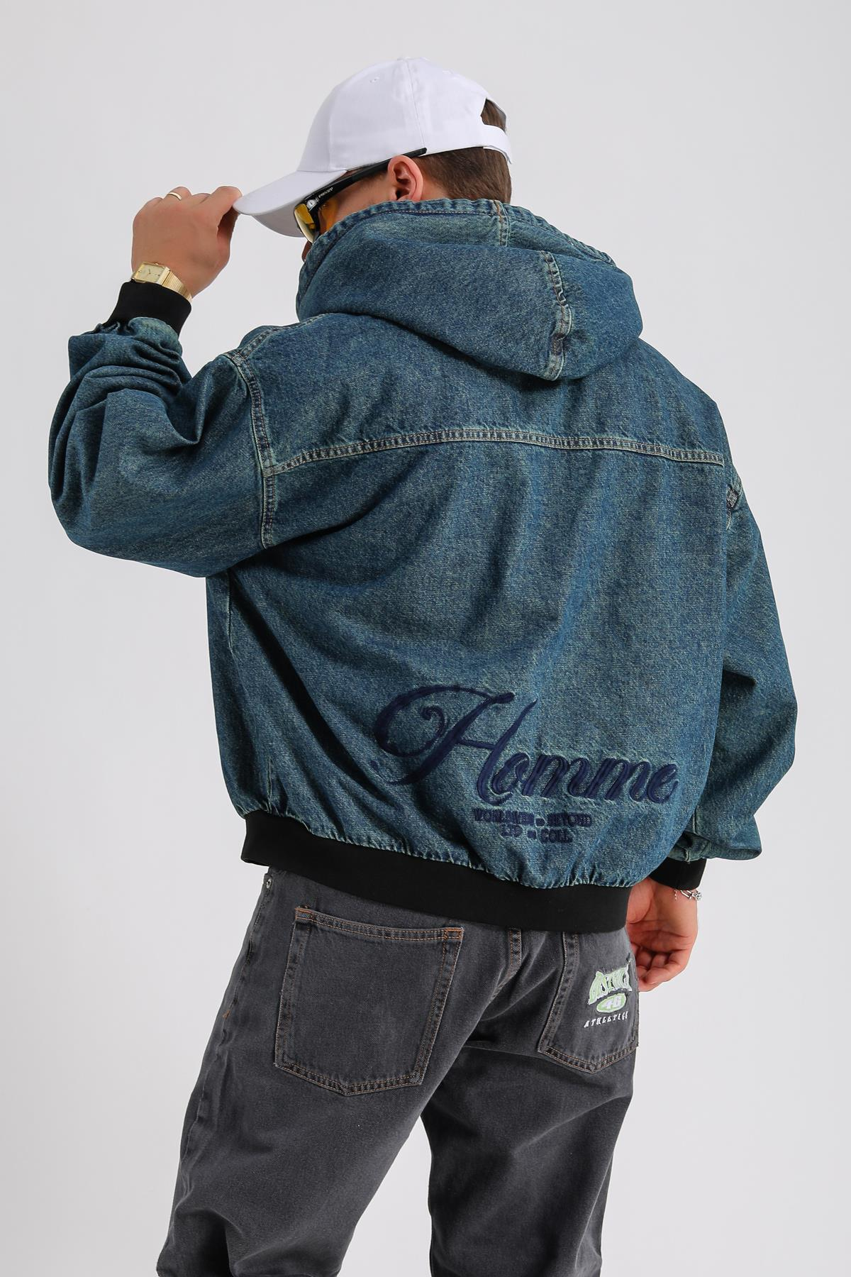 Homme Baxi Kalıp Oversize Jean Ceket C228