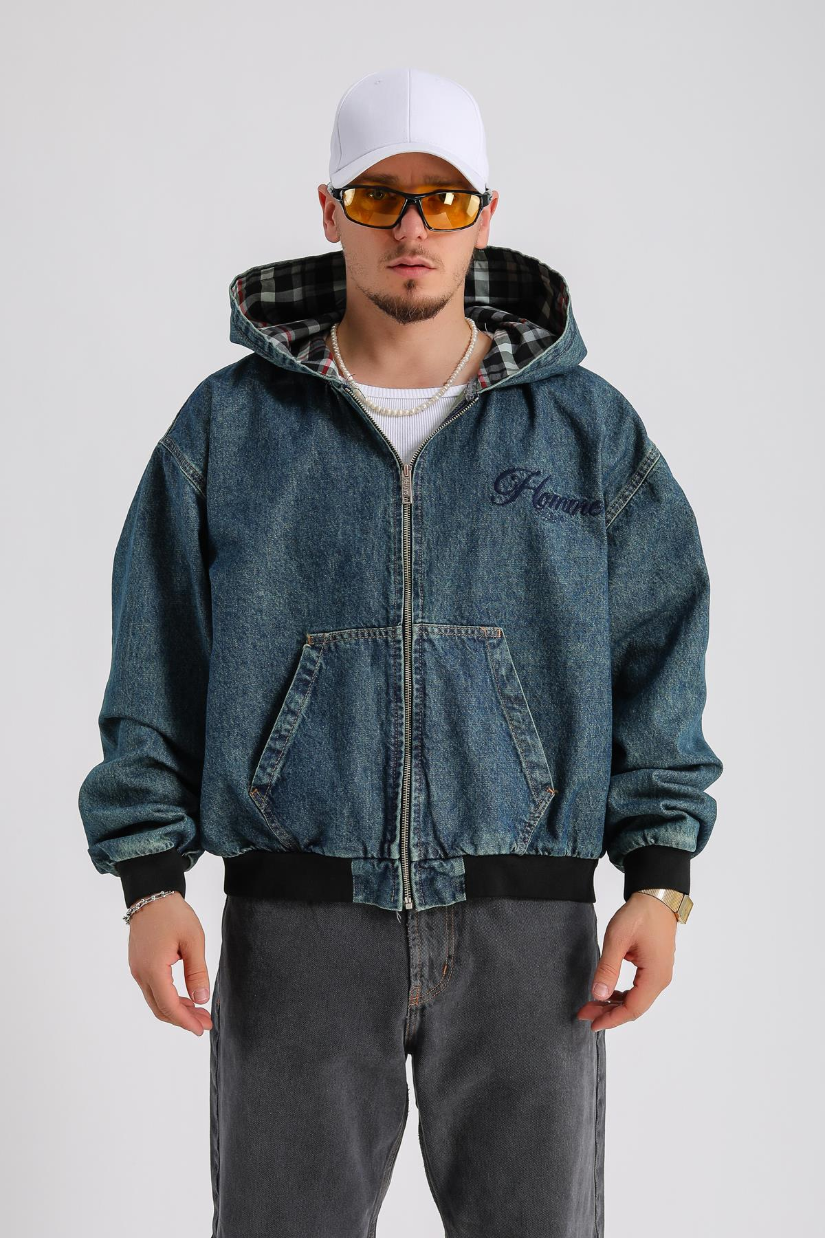 Homme Baxi Kalıp Oversize Jean Ceket C228