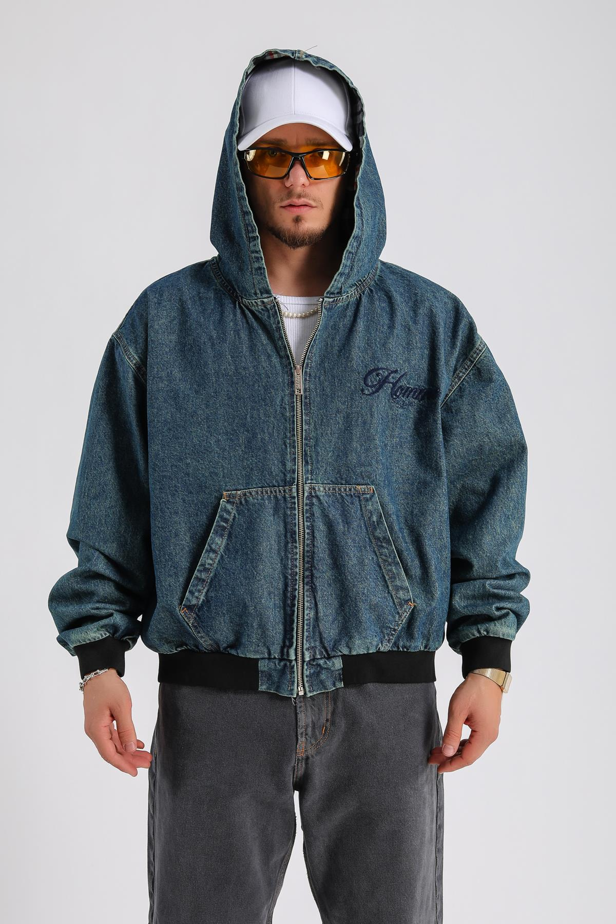 Homme Baxi Kalıp Oversize Jean Ceket C228
