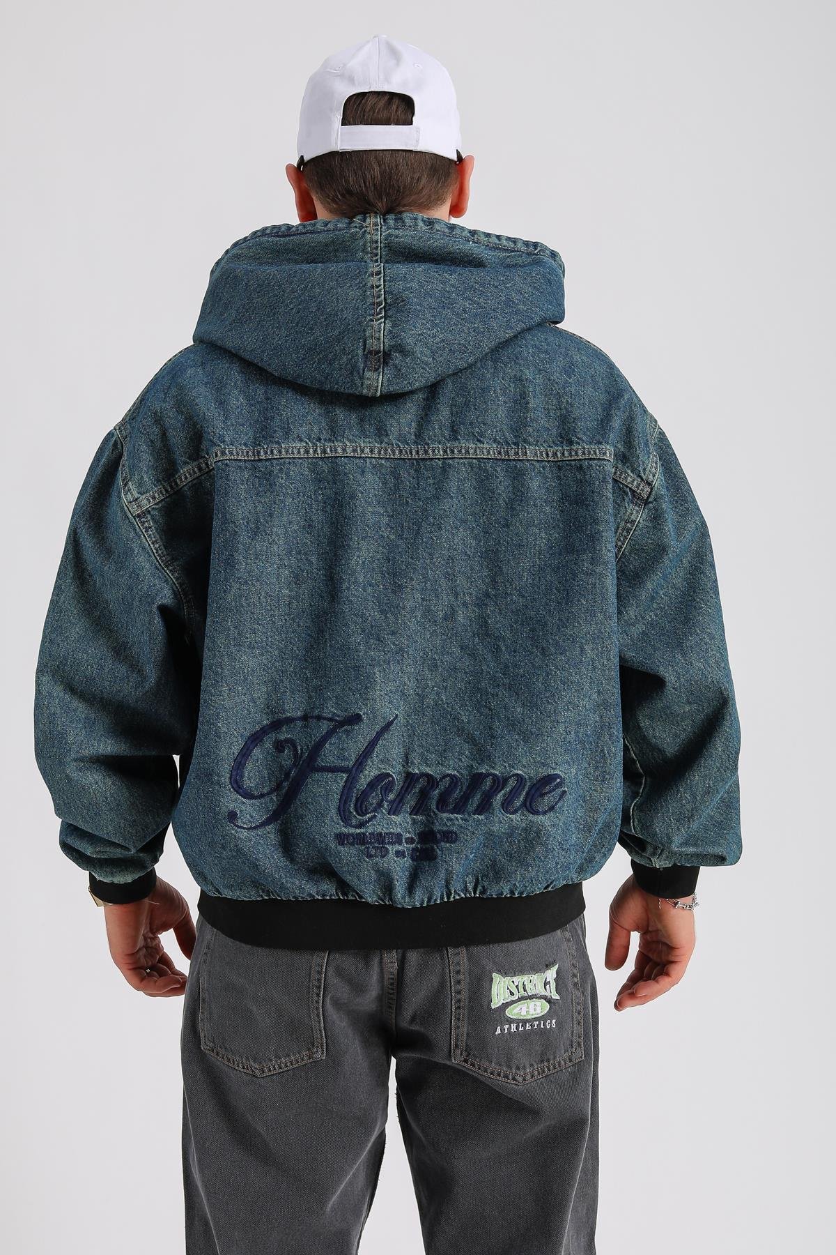 Homme Baxi Kalıp Oversize Jean Ceket C228