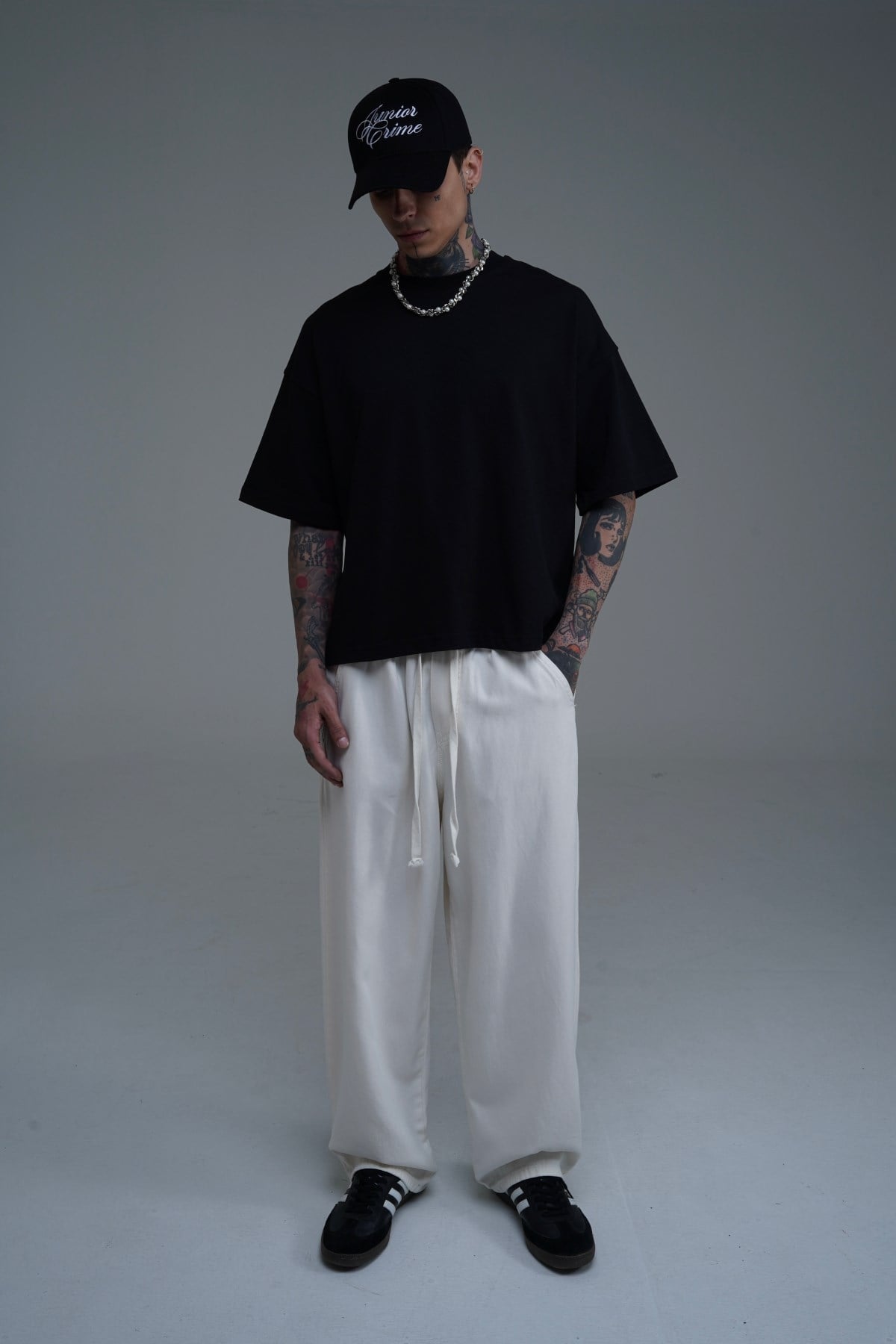 İnce Kumaş Bej Baggy Pantolon CT01 6517-8
