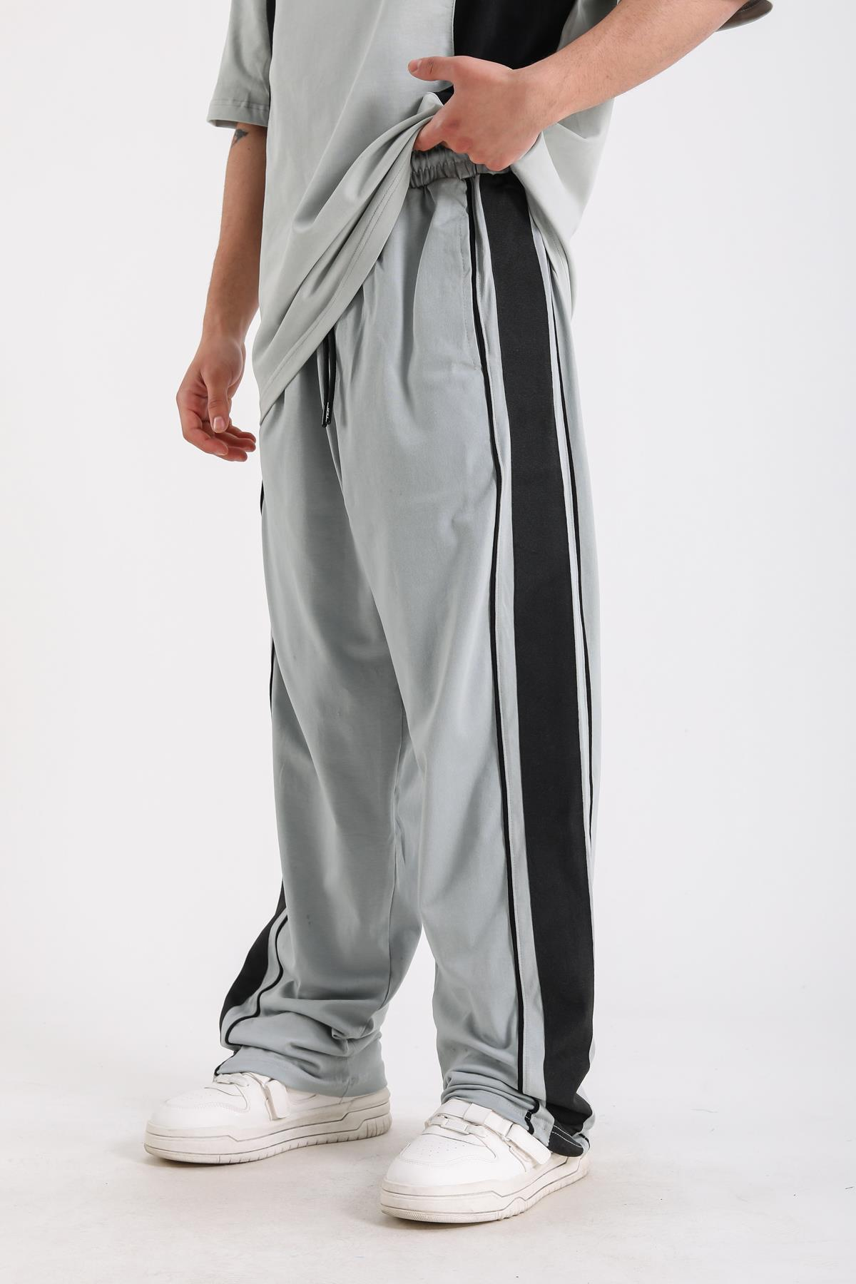Jolliness Baskılı Açık Mavi Baggy Fit Eşofman Altı