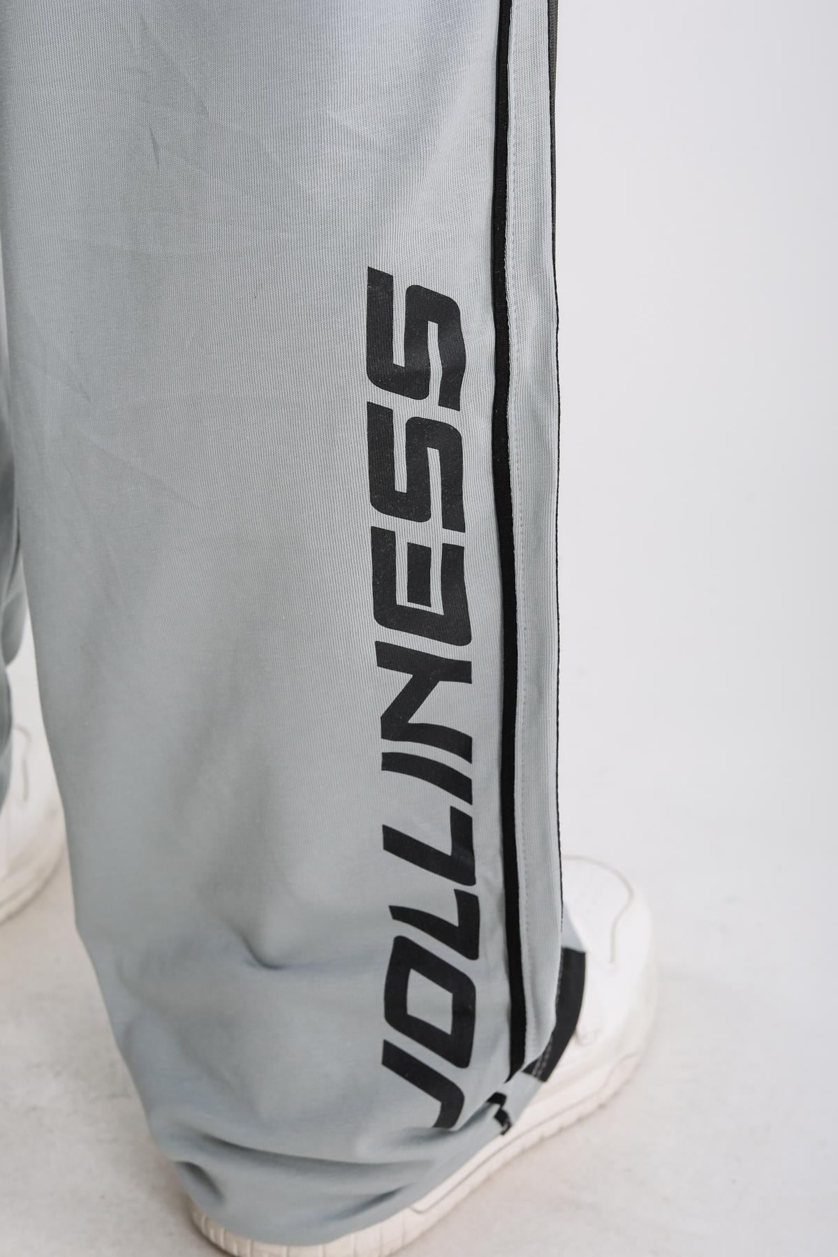 Jolliness Baskılı Açık Mavi Baggy Fit Eşofman Altı