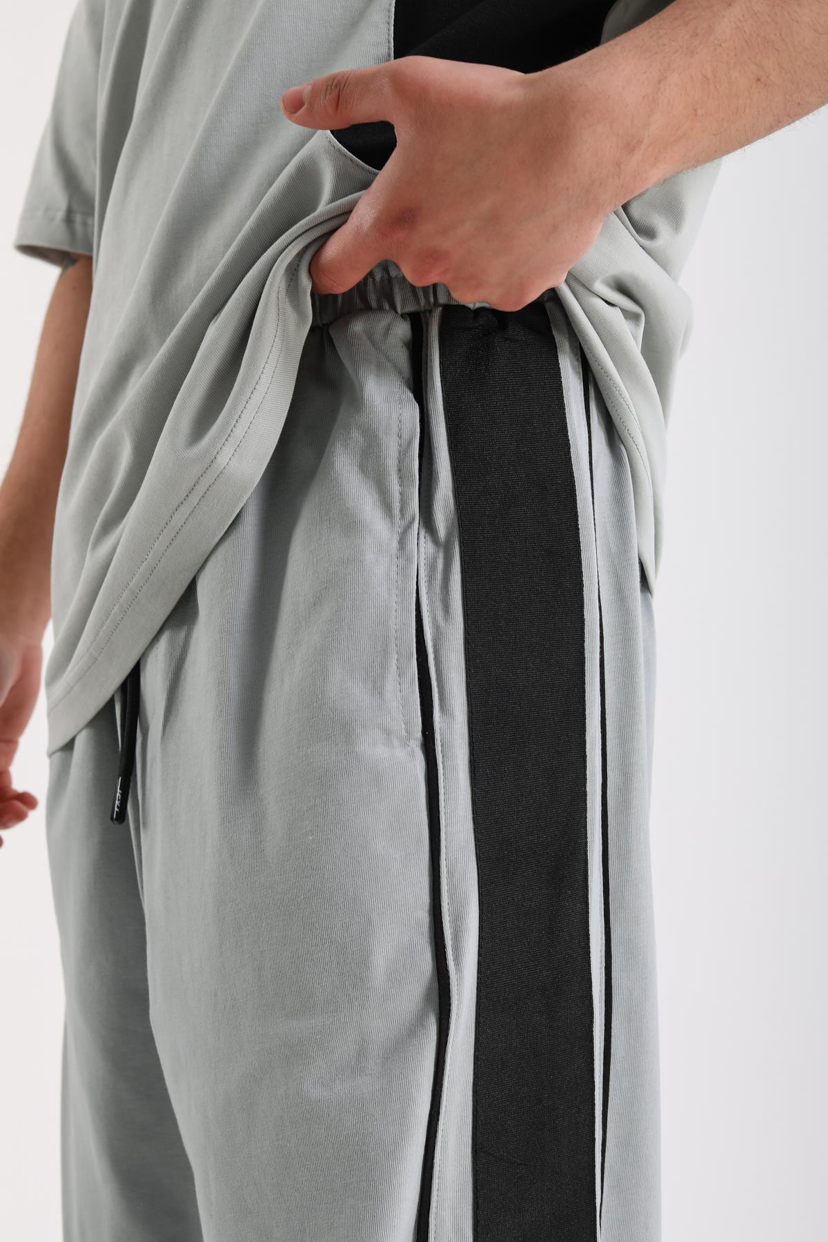Jolliness Baskılı Açık Mavi Baggy Fit Eşofman Altı