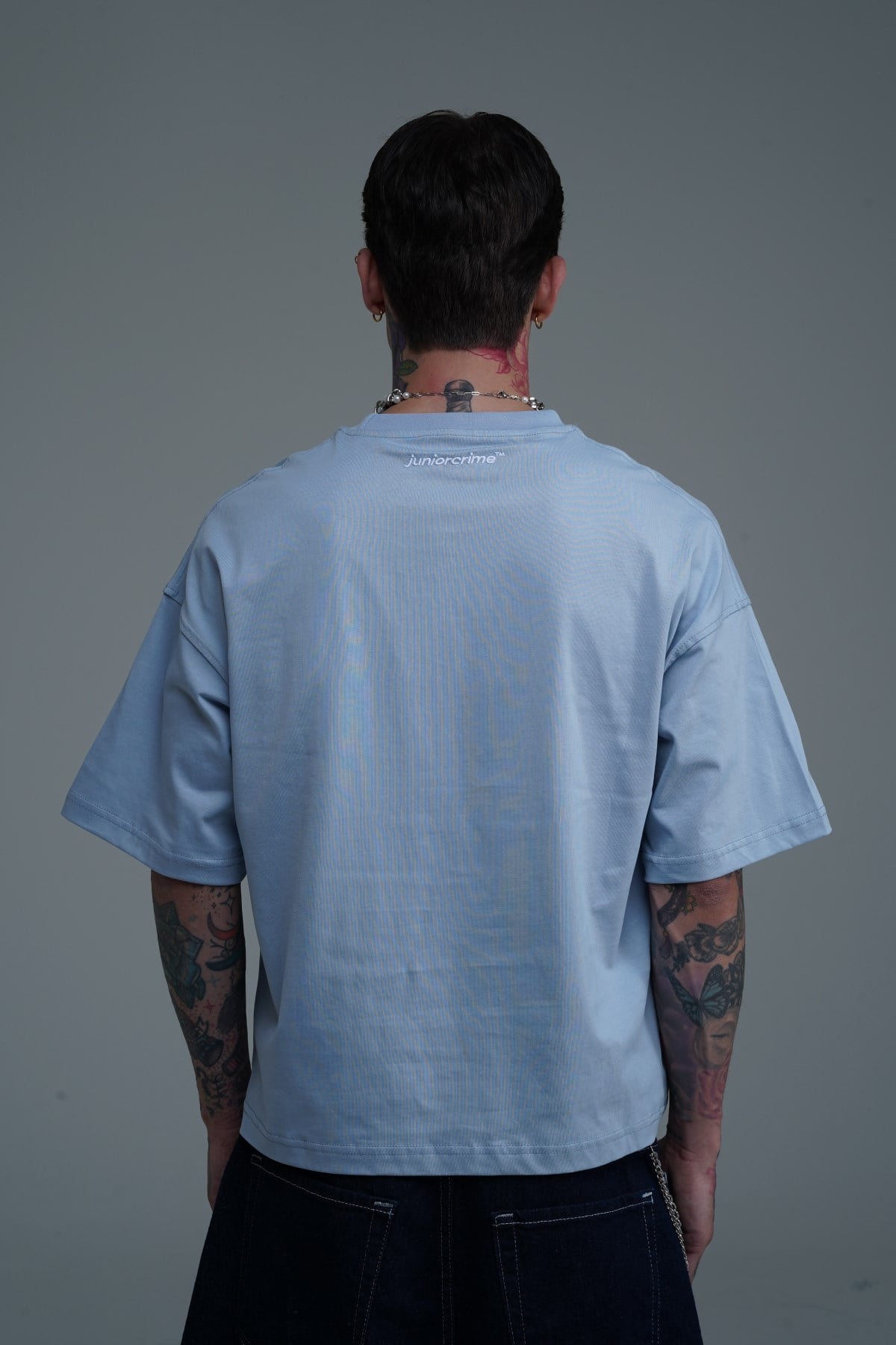 JR Açık Mavi Boxy Fit Basic Oversize Tshirt