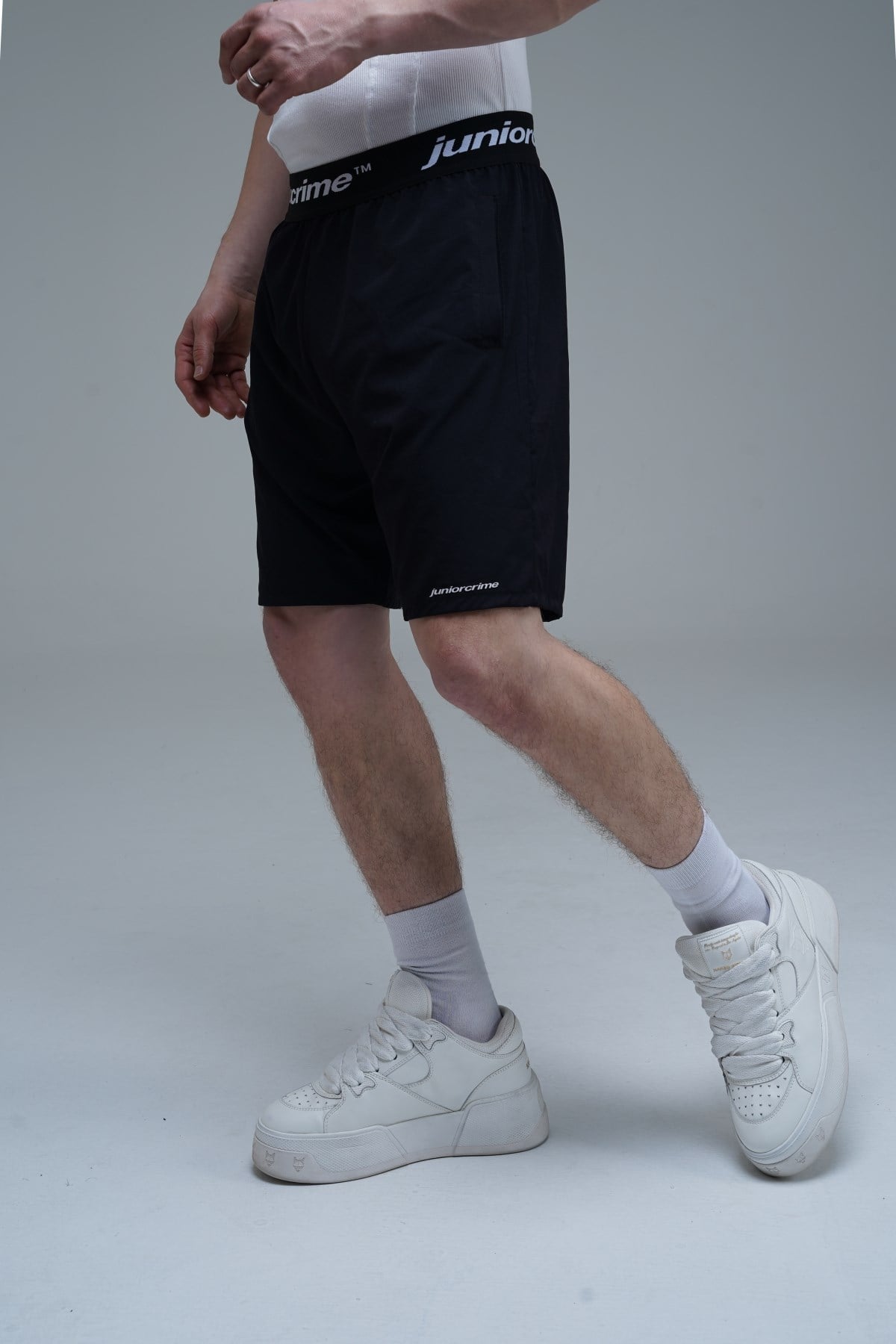 JR Baskılı Siyah Şort