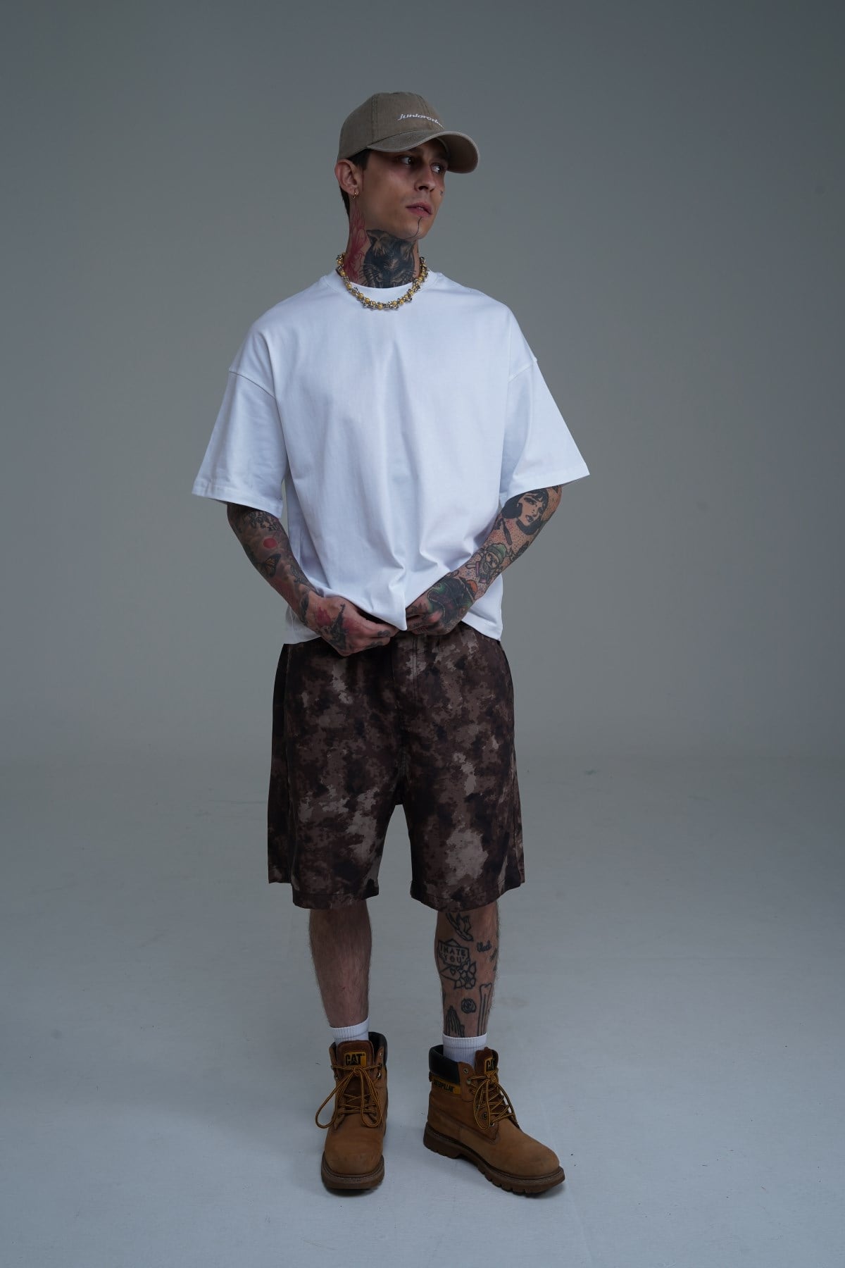 JR Beyaz Boxy Fit Basic Oversize Tshirt