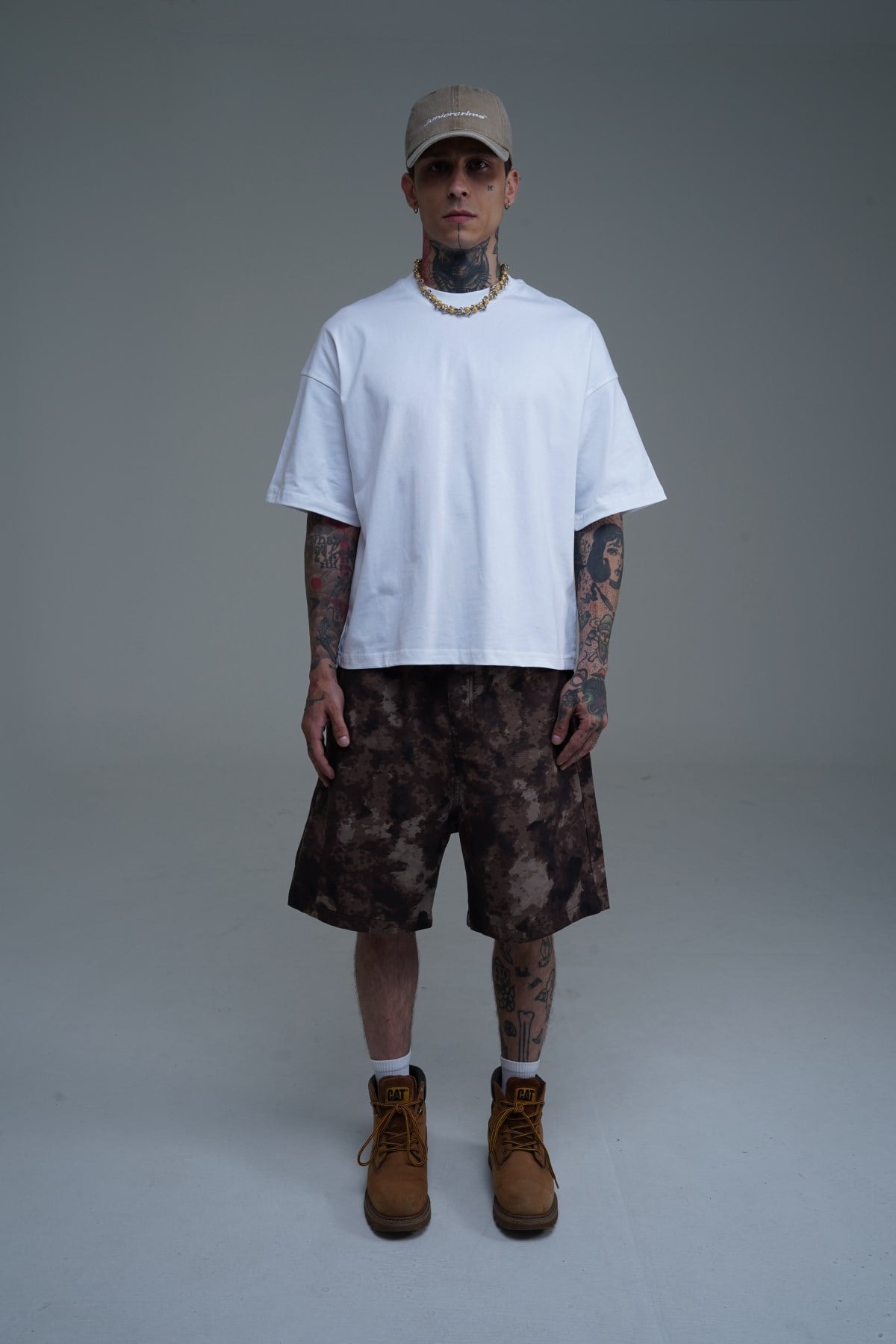 JR Beyaz Boxy Fit Basic Oversize Tshirt