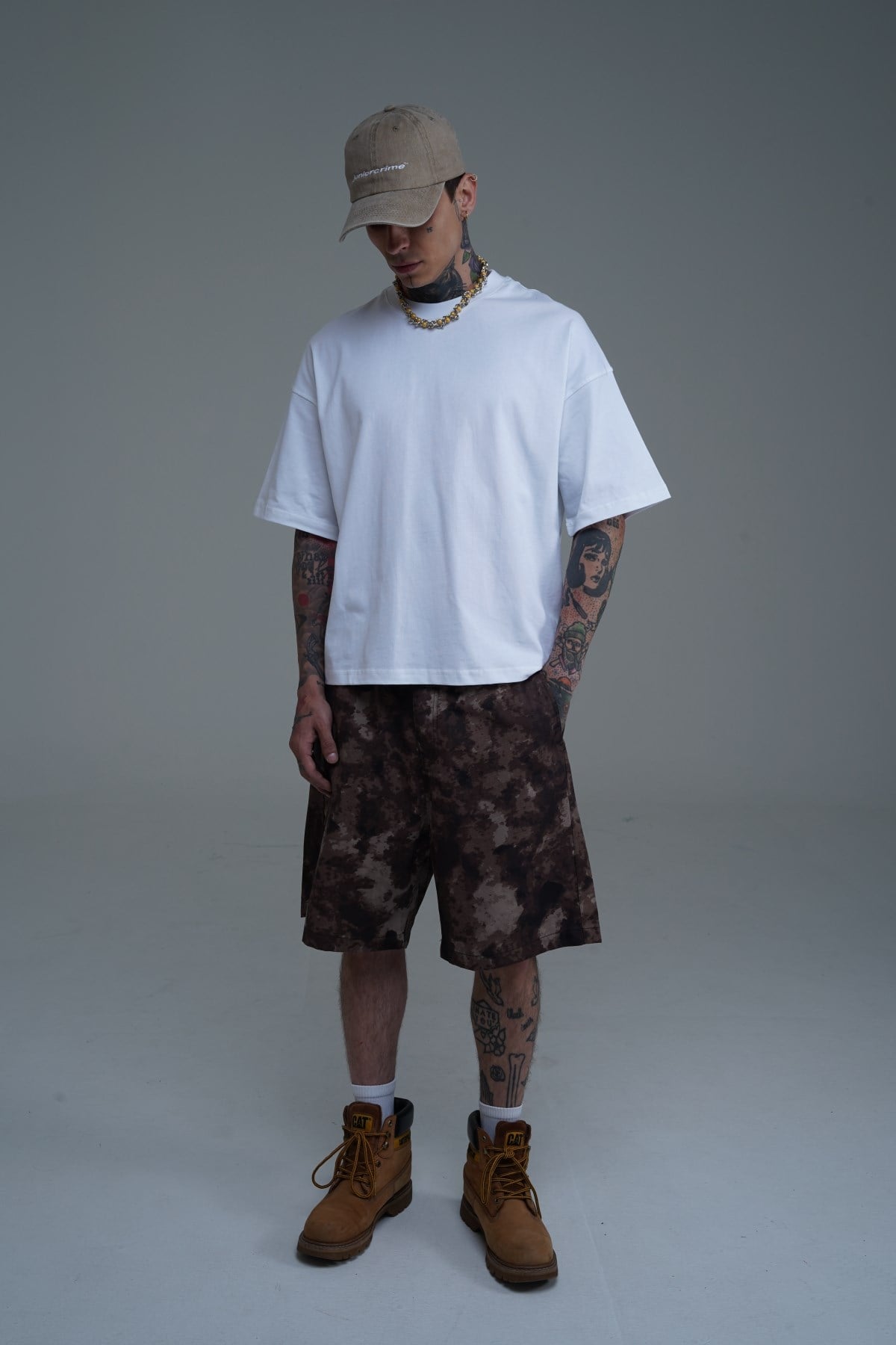 JR Beyaz Boxy Fit Basic Oversize Tshirt