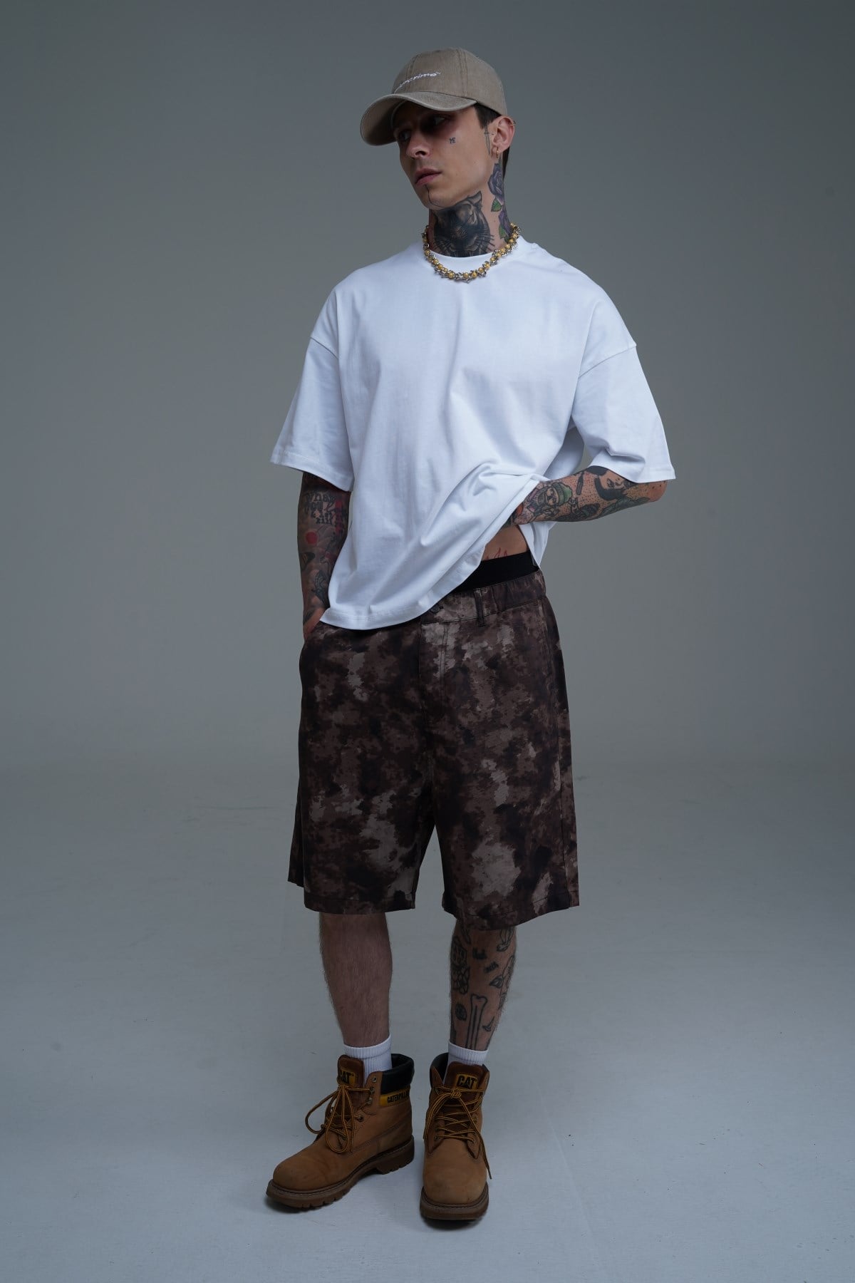 JR Beyaz Boxy Fit Basic Oversize Tshirt