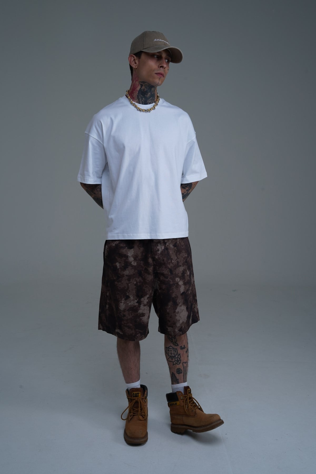 JR Beyaz Boxy Fit Basic Oversize Tshirt