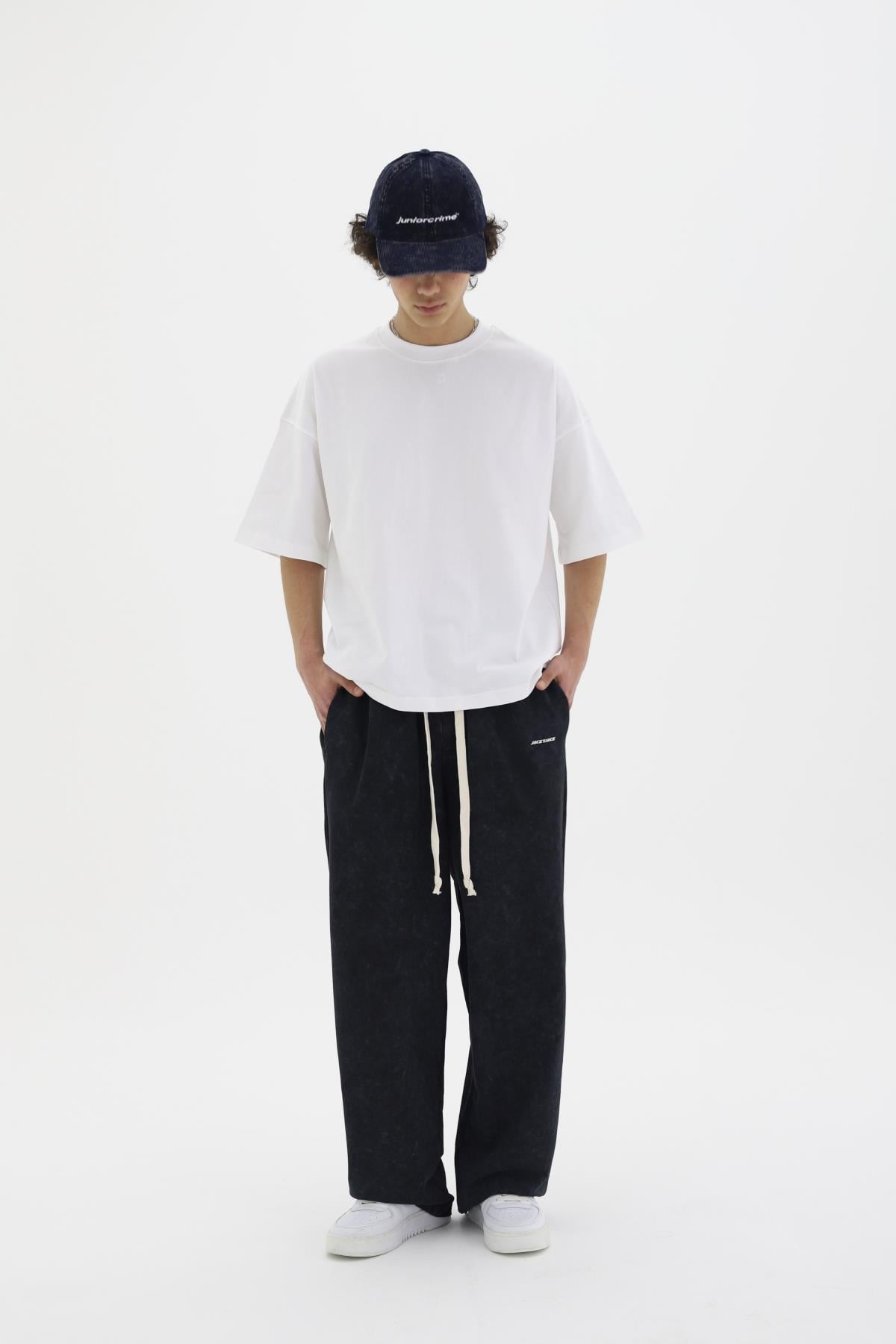 JR Beyaz Boxy Fit Basic Oversize Tshirt