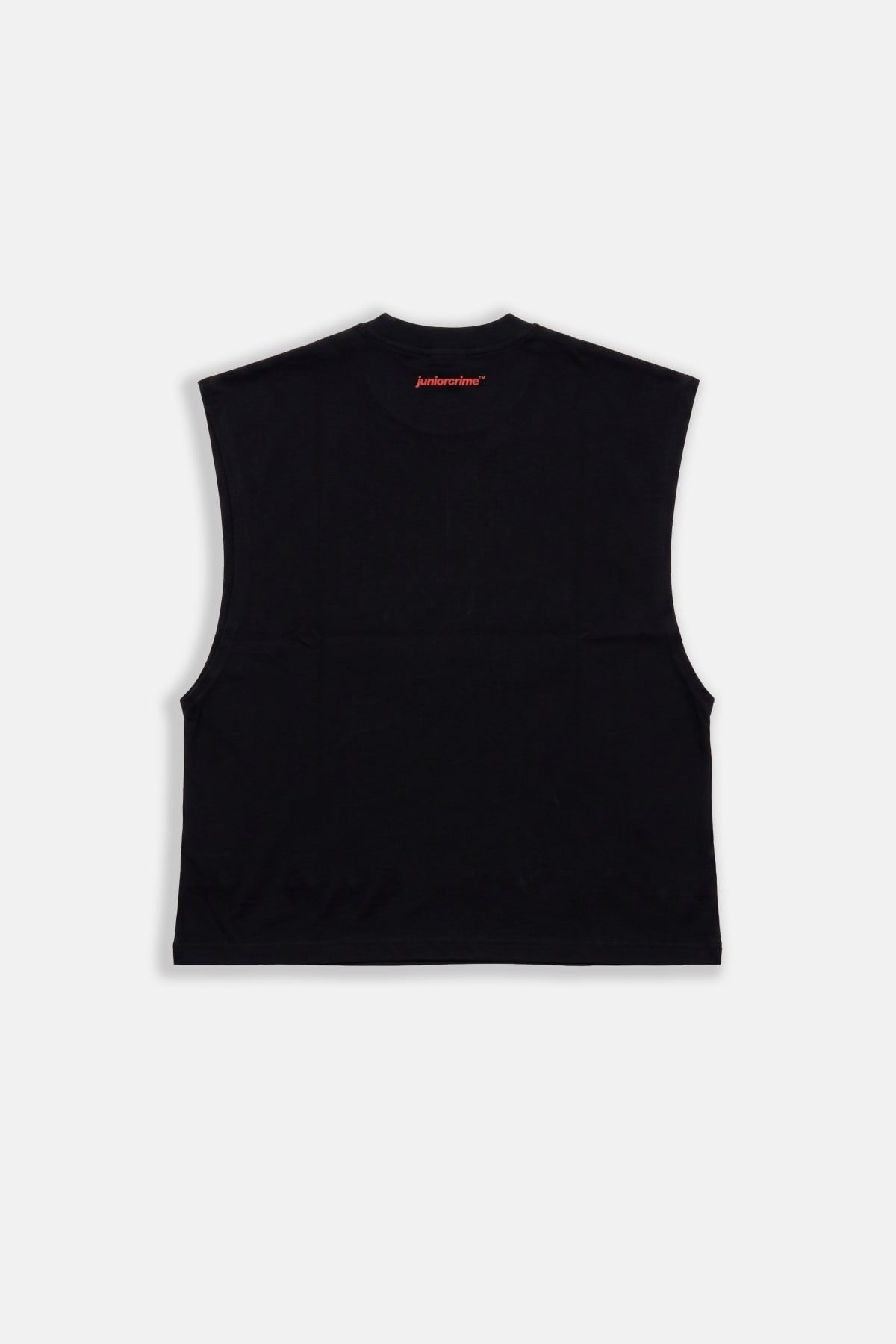 JR Eliptic Baskılı Boxy Fit Kolsuz Siyah Tshirt