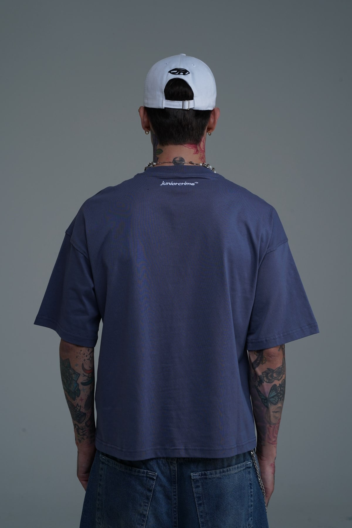 JR Indigo Boxy Fit Basic Oversize Tshirt