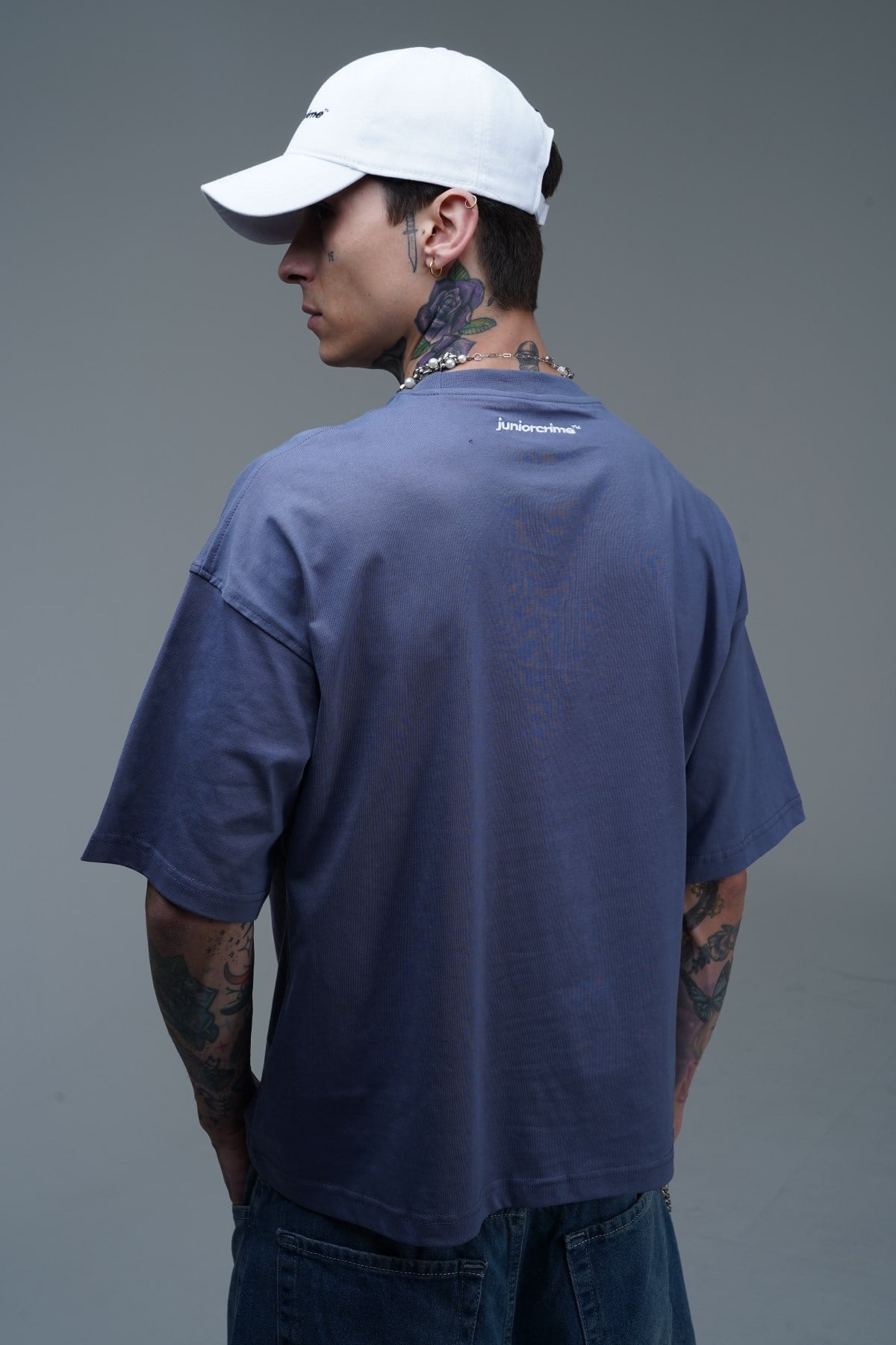 JR Indigo Boxy Fit Basic Oversize Tshirt