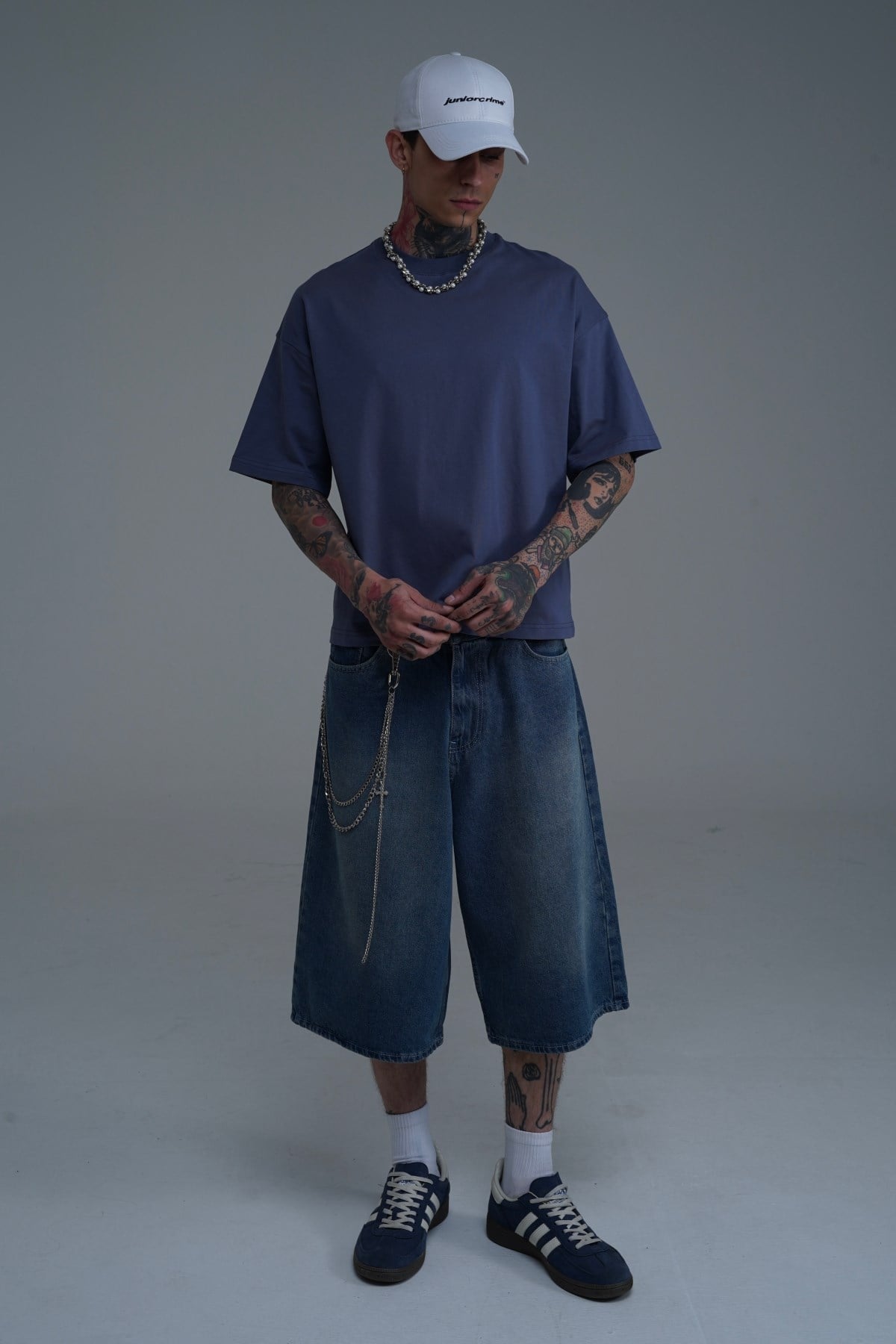 JR Indigo Boxy Fit Basic Oversize Tshirt