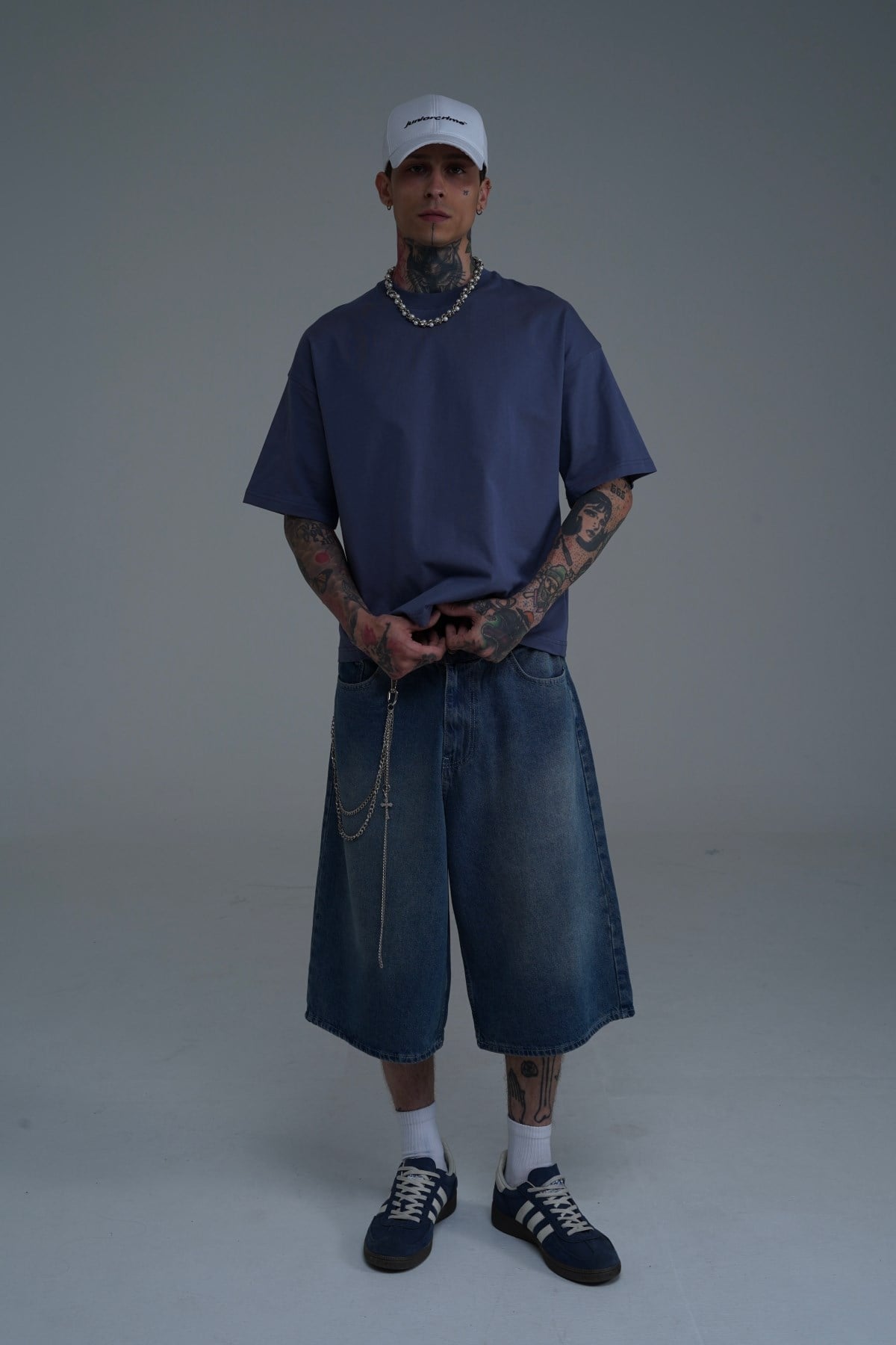 JR Indigo Boxy Fit Basic Oversize Tshirt