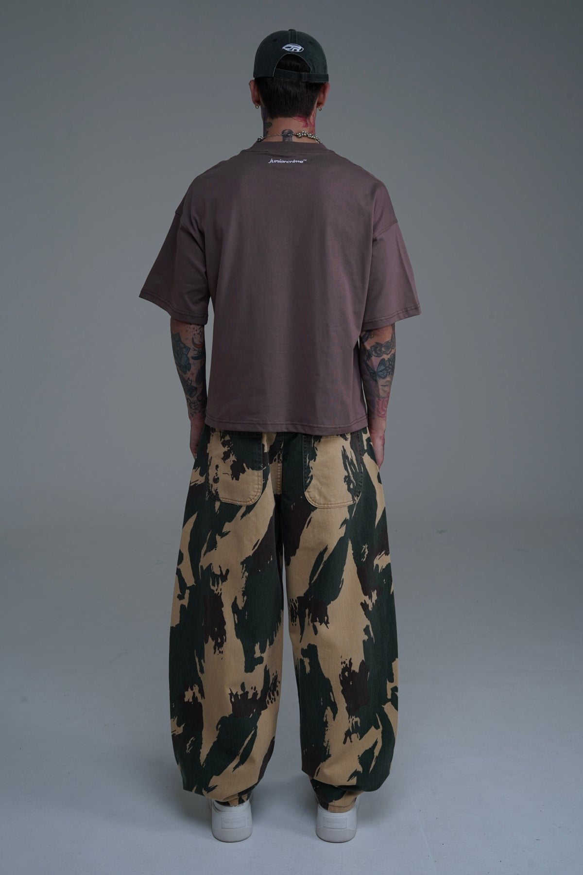 JR Kahve Boxy Fit Basic Oversize Tshirt