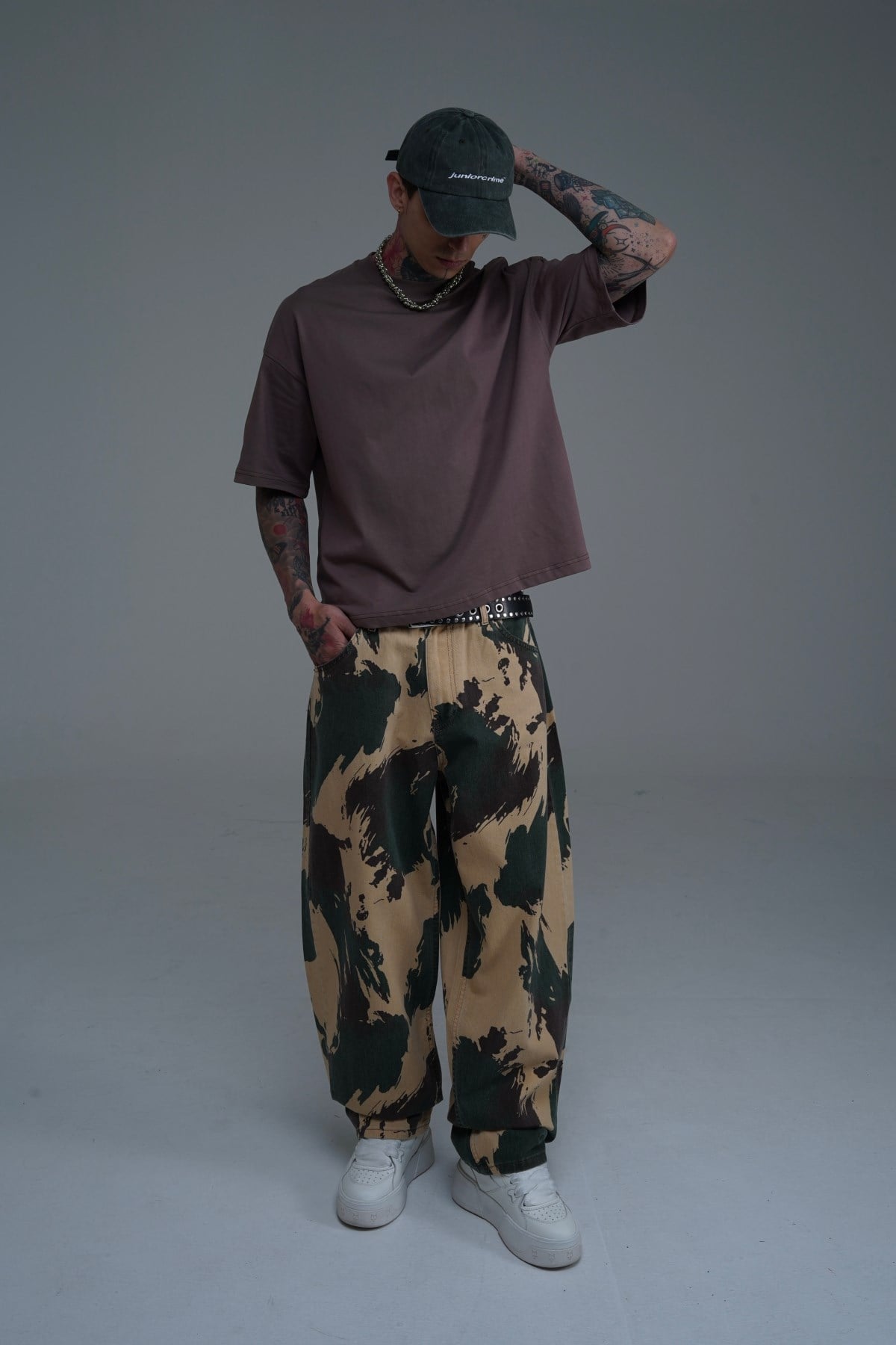 JR Kahve Boxy Fit Basic Oversize Tshirt