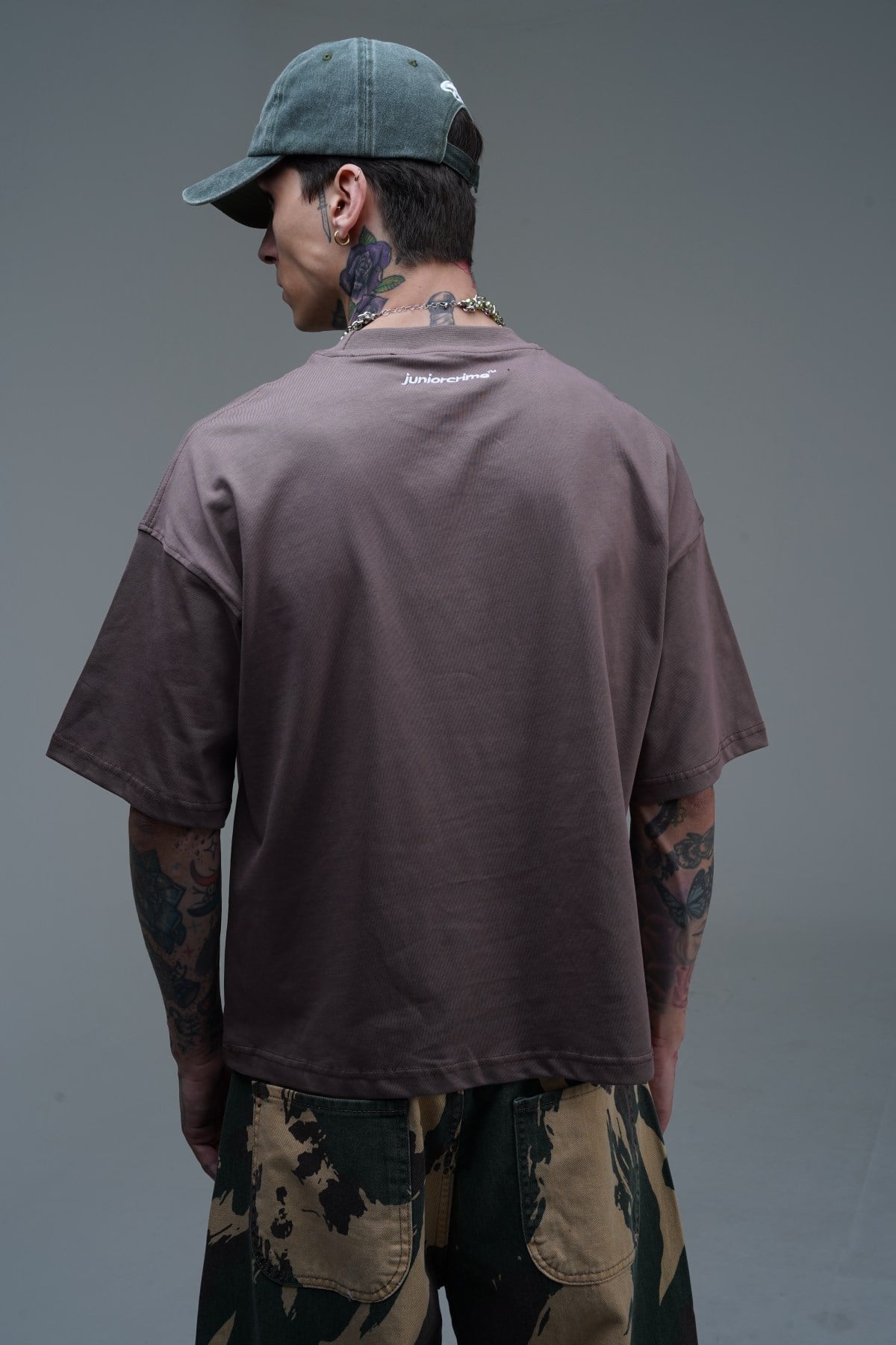 JR Kahve Boxy Fit Basic Oversize Tshirt