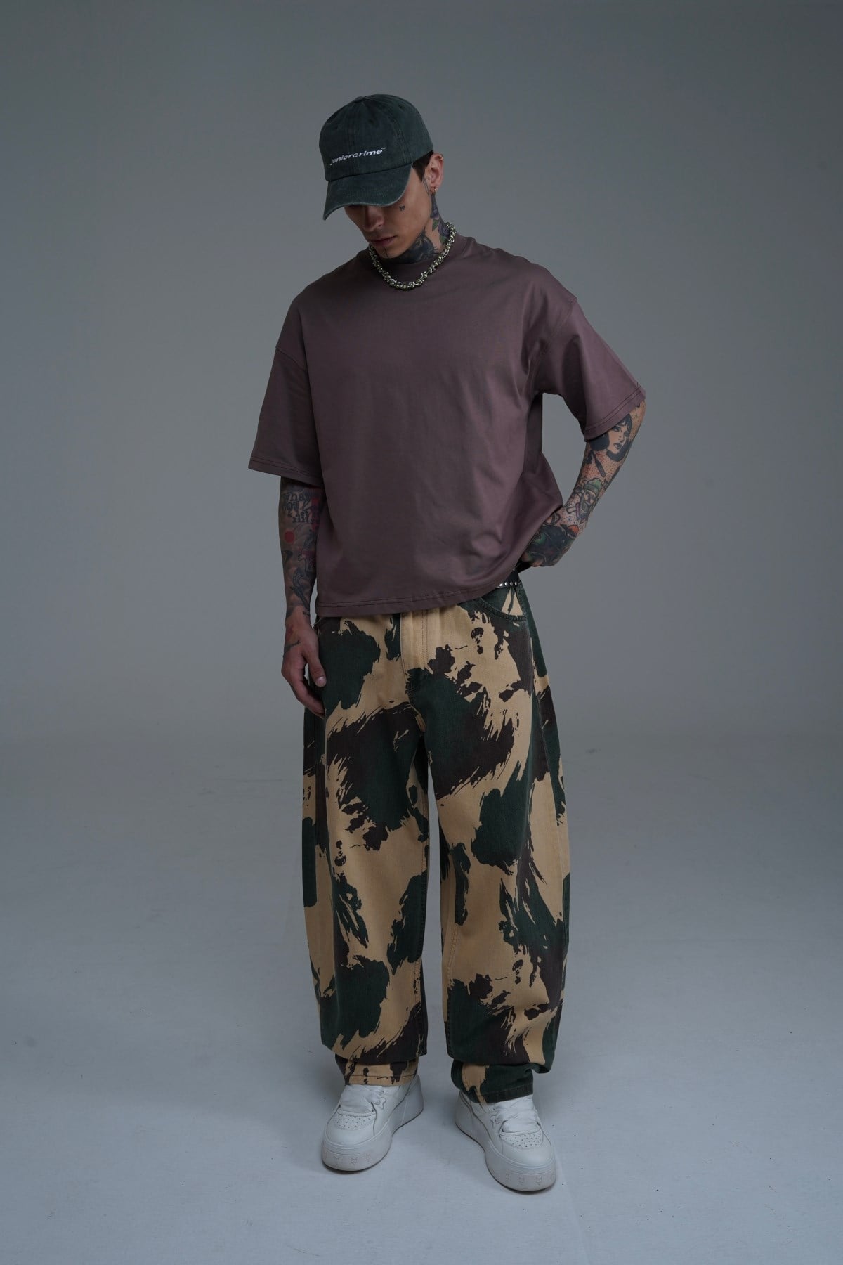 JR Kahve Boxy Fit Basic Oversize Tshirt