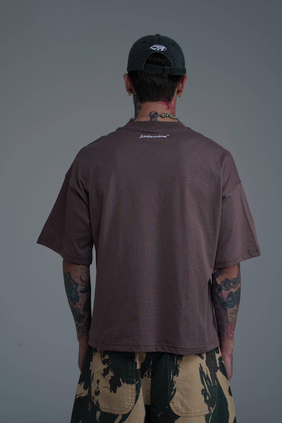 JR Kahve Boxy Fit Basic Oversize Tshirt